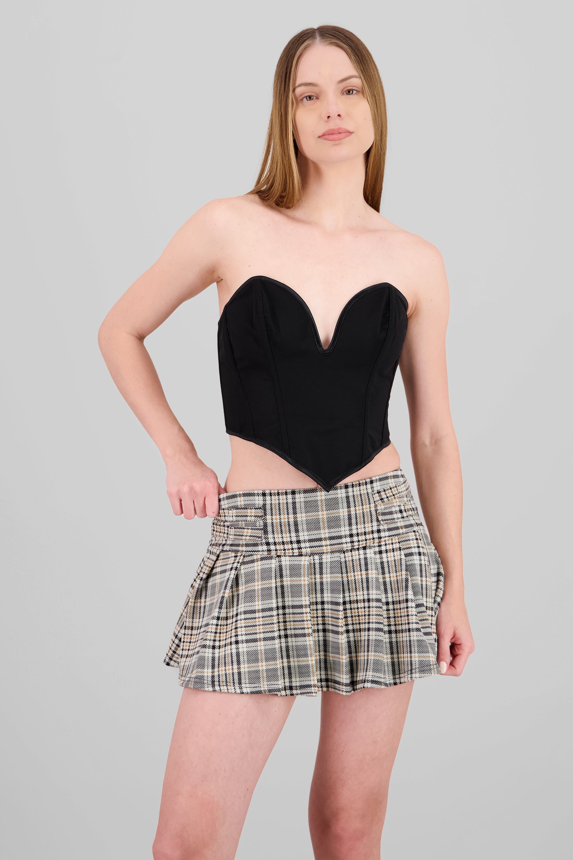 Corset detalle abertura escote NEGRO