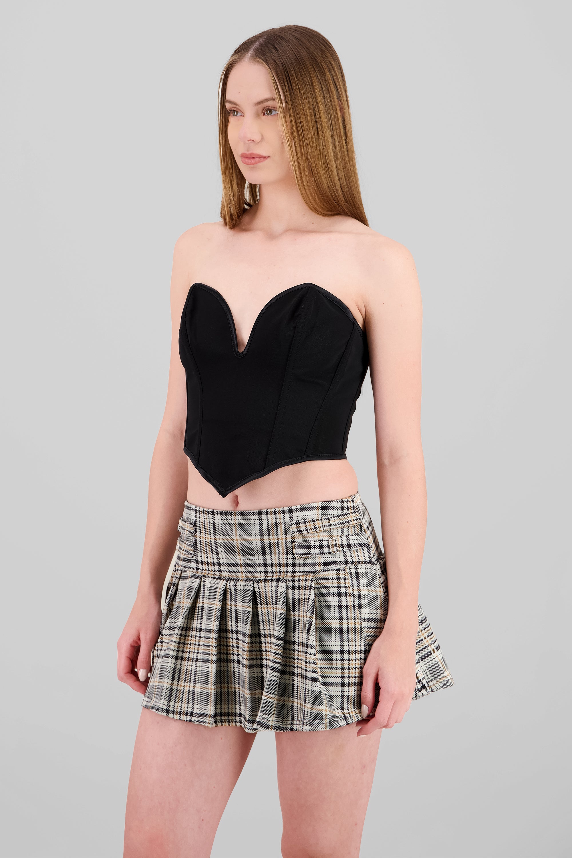 Corset detalle abertura escote NEGRO
