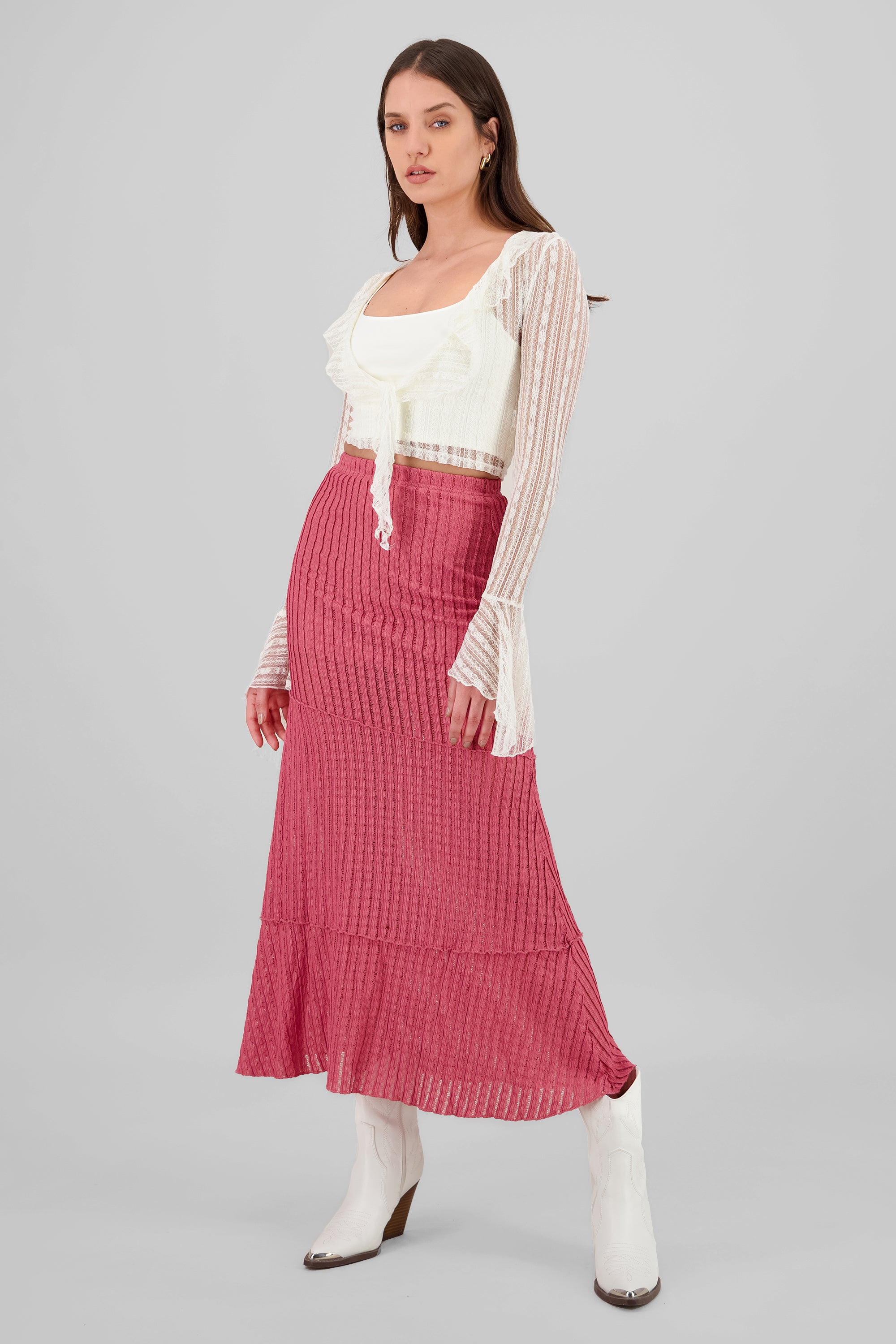 Maxi falda textura MALVA