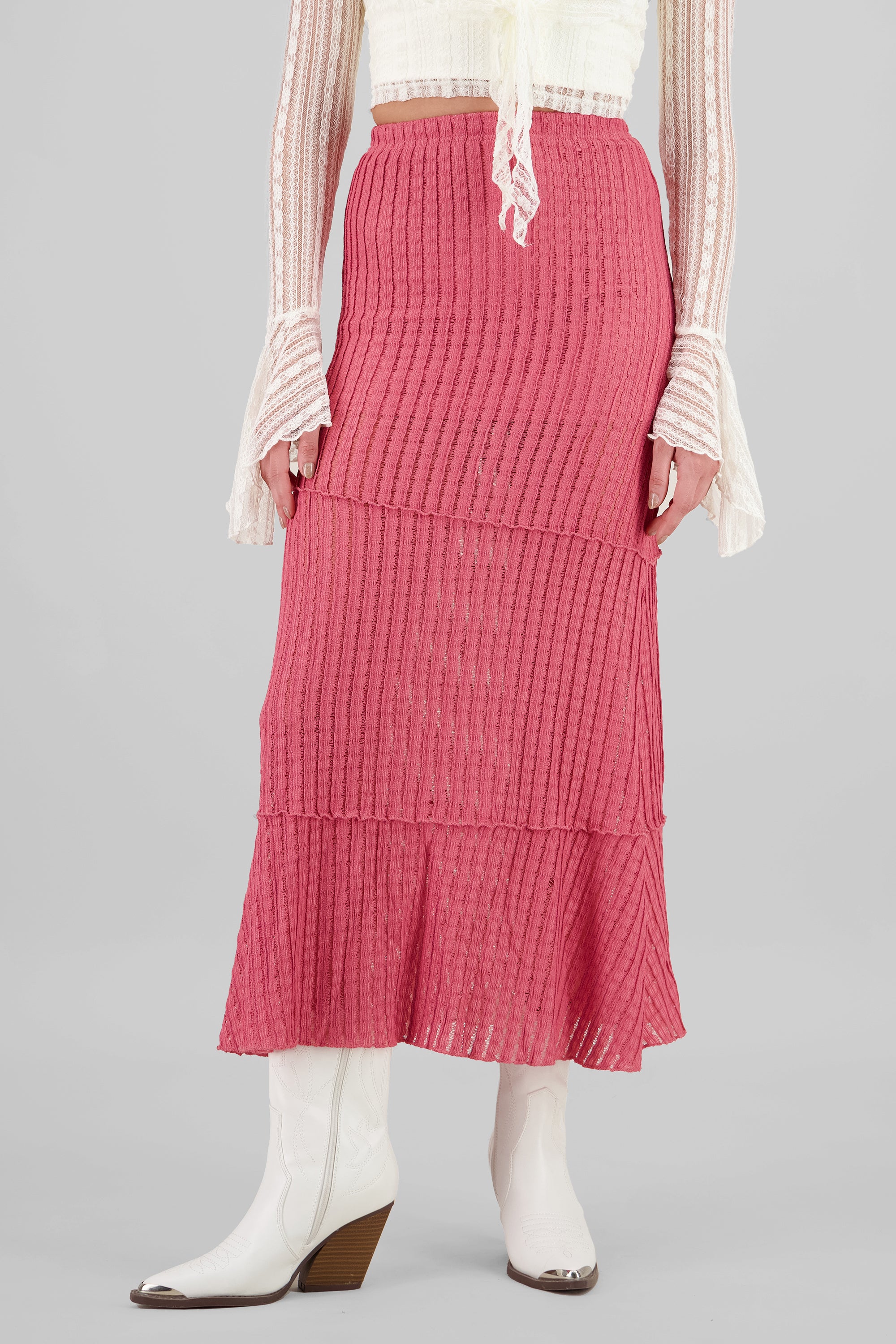 Maxi falda textura MALVA