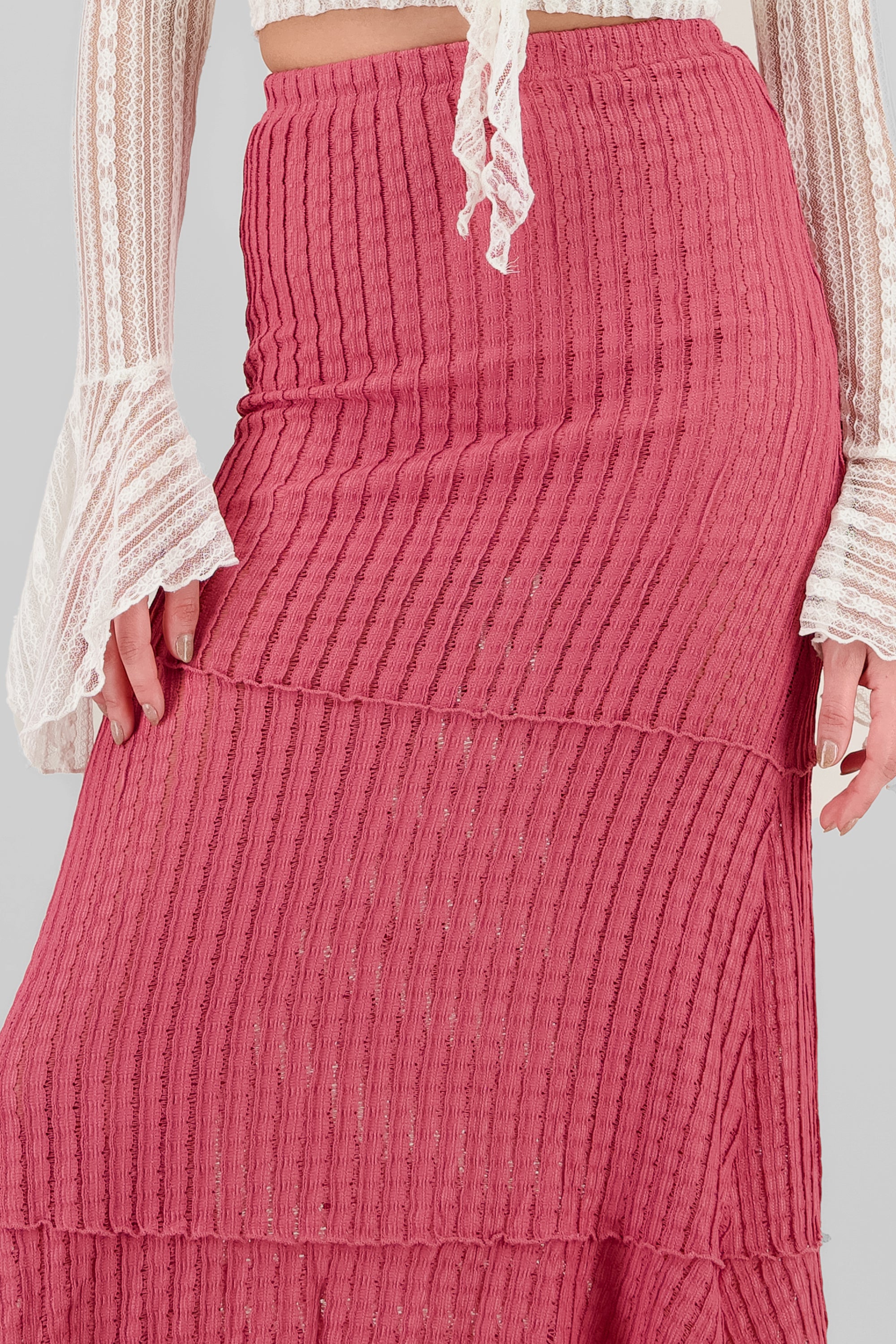 Maxi falda textura MALVA