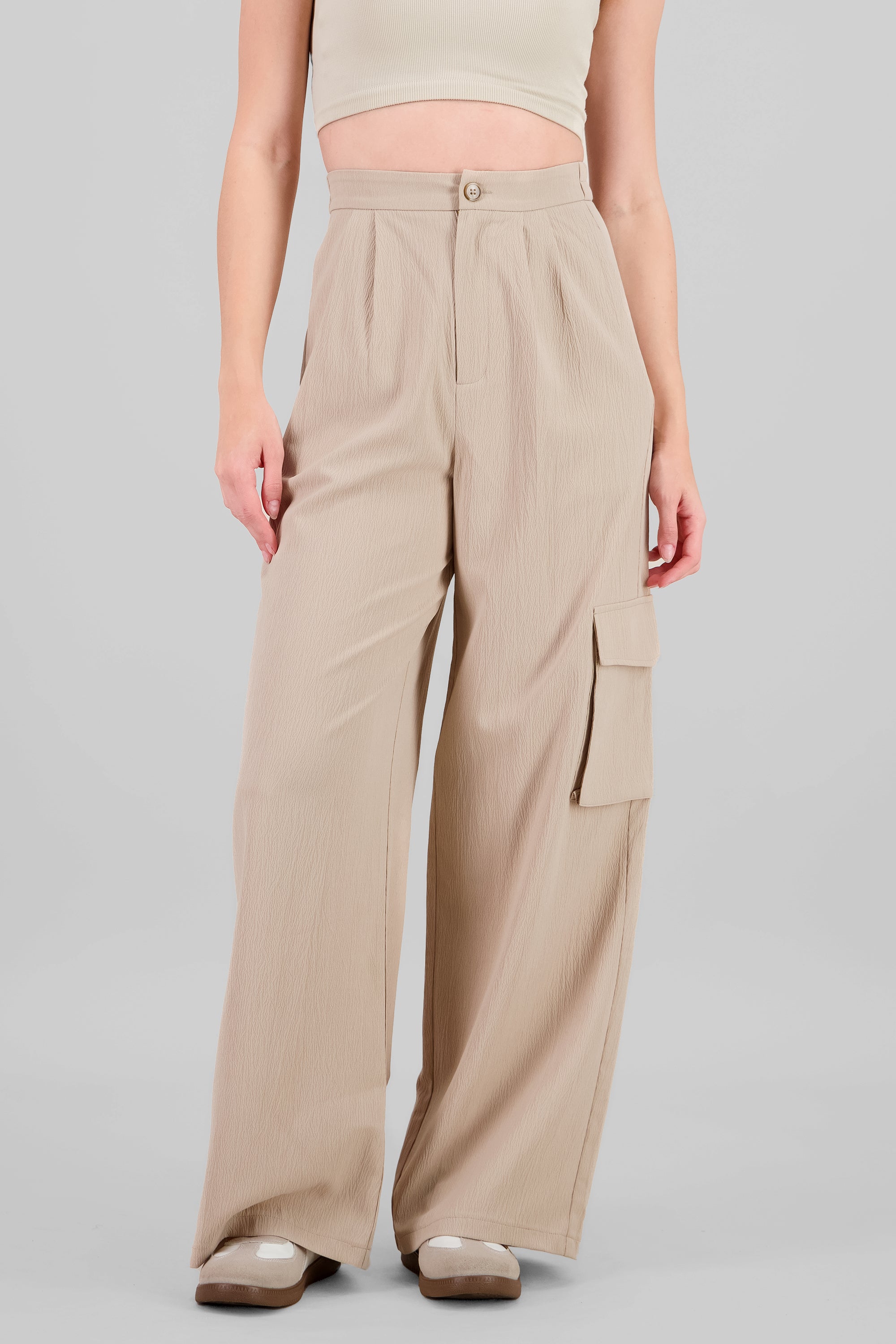 Pantalon de vestir con bolsa cargo ARENA