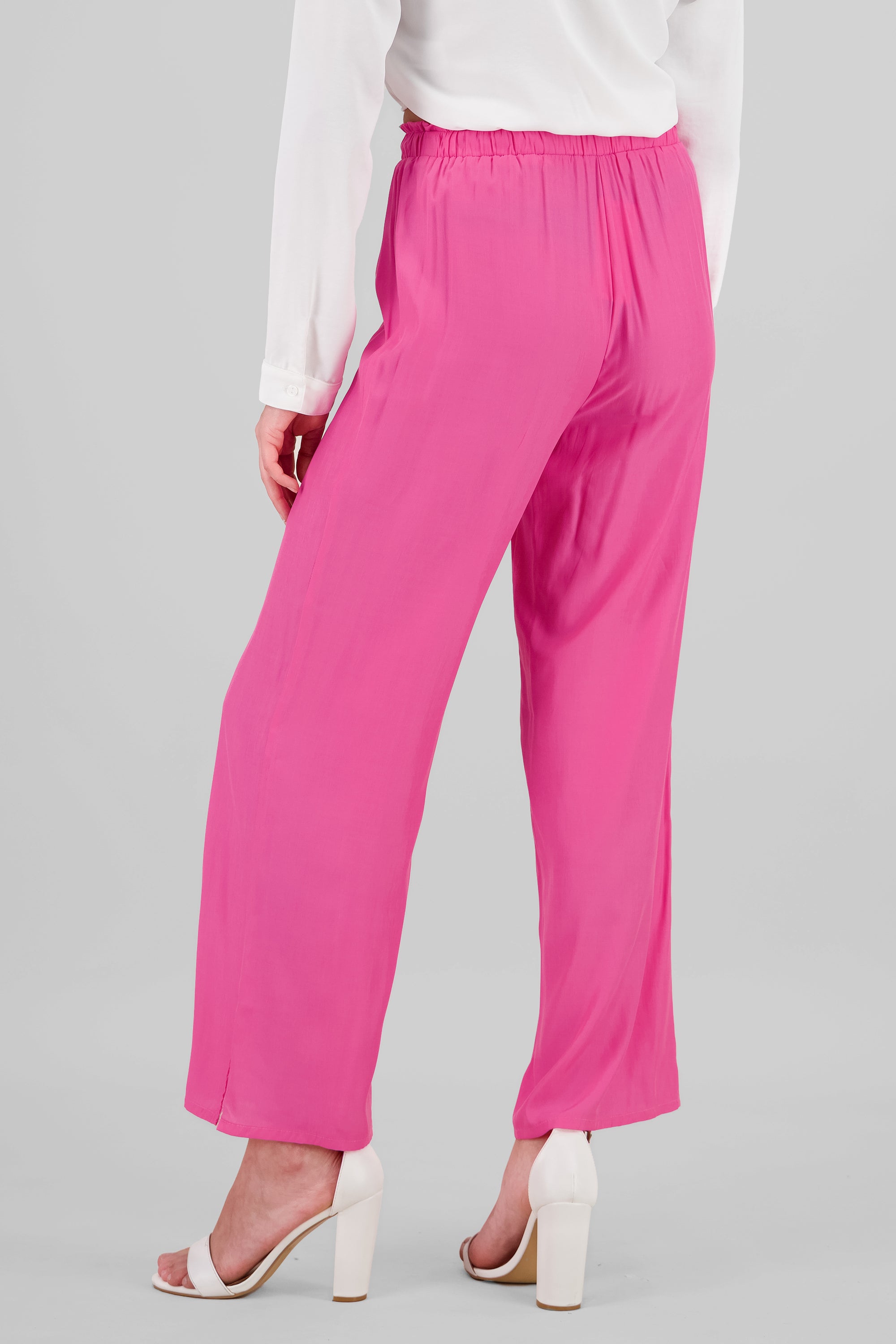 Pantalon liso con jareta ROSA