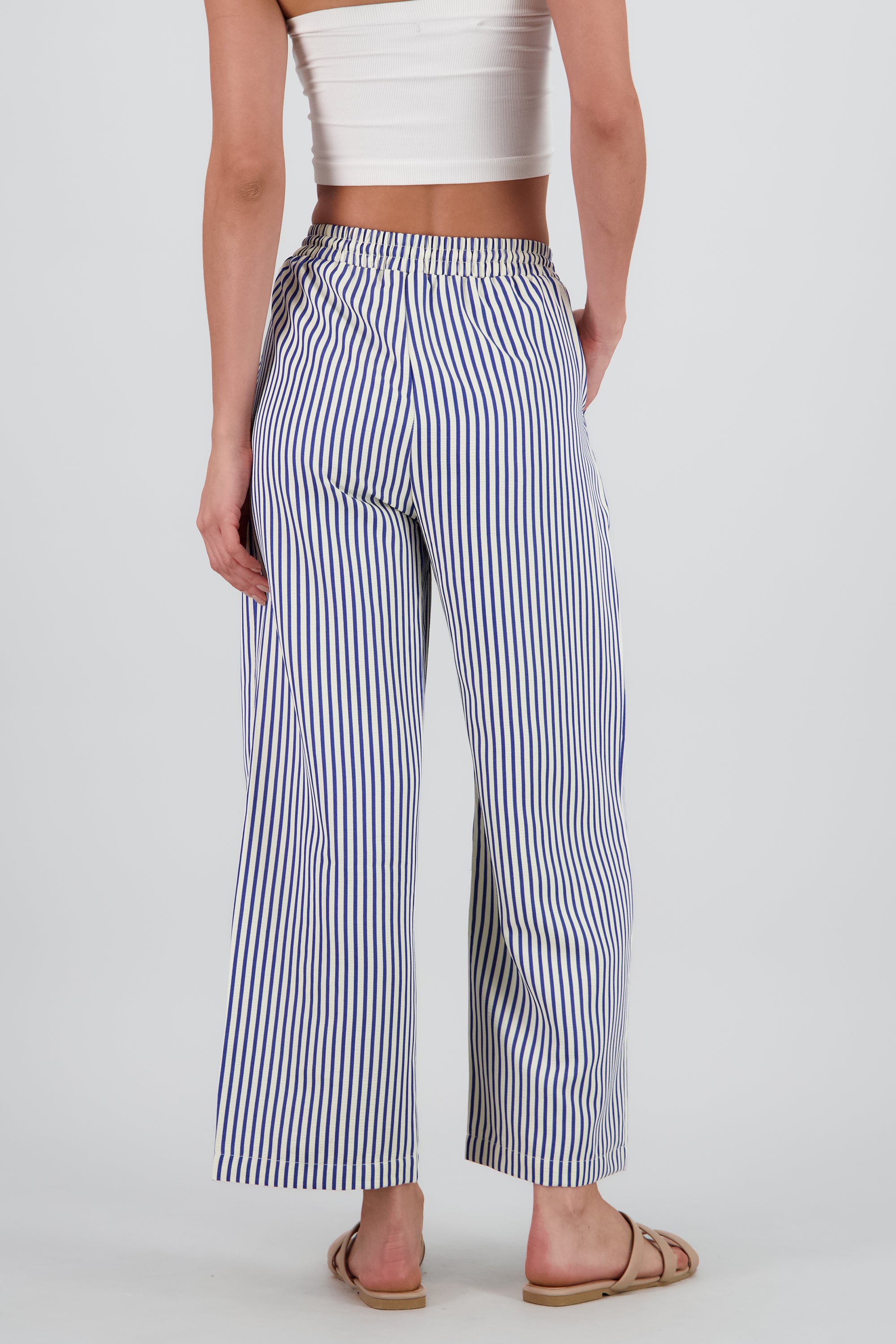 Pantalon rayas con jareta AZUL COMBO
