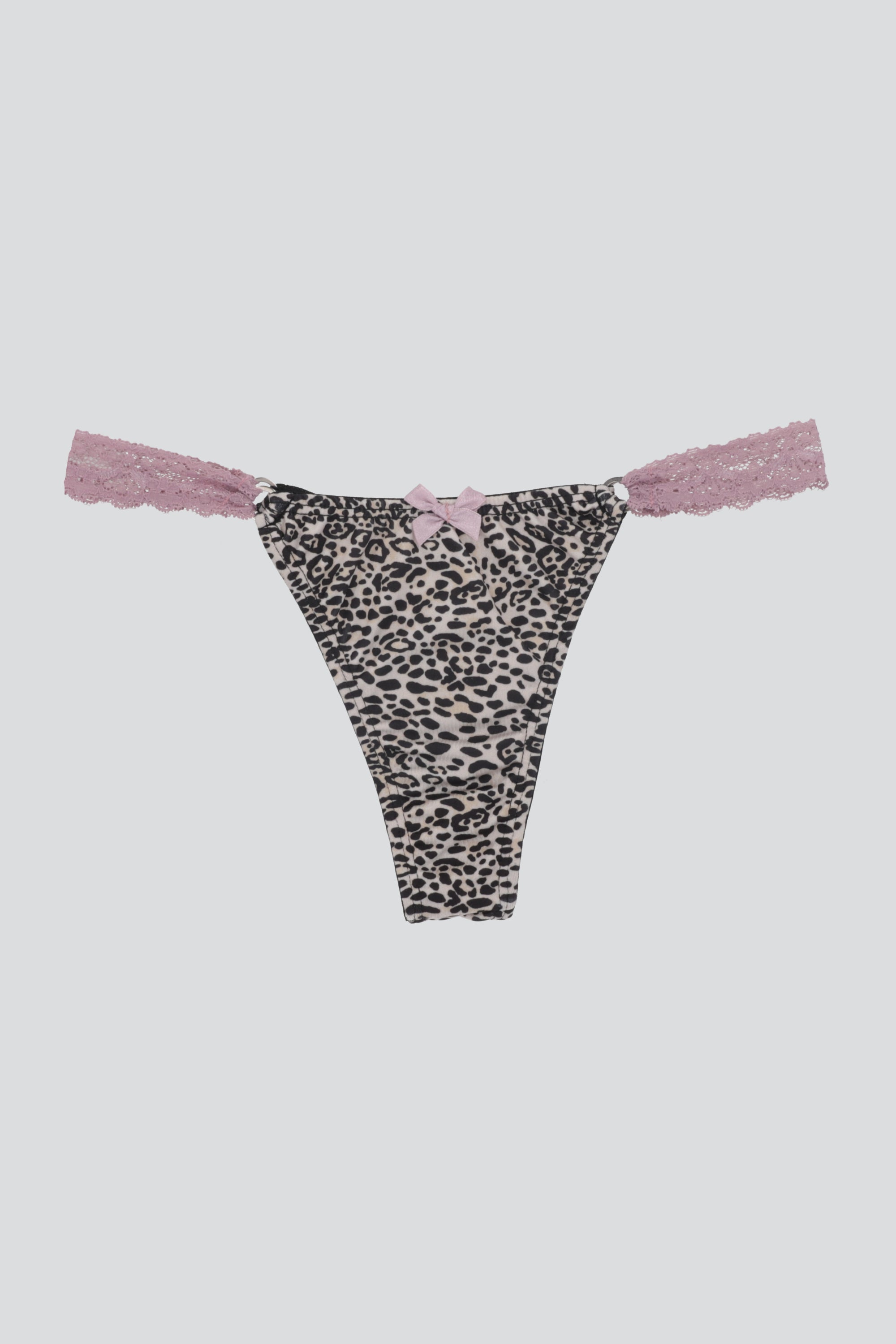 Tanga detalle lateral animal print HUESO