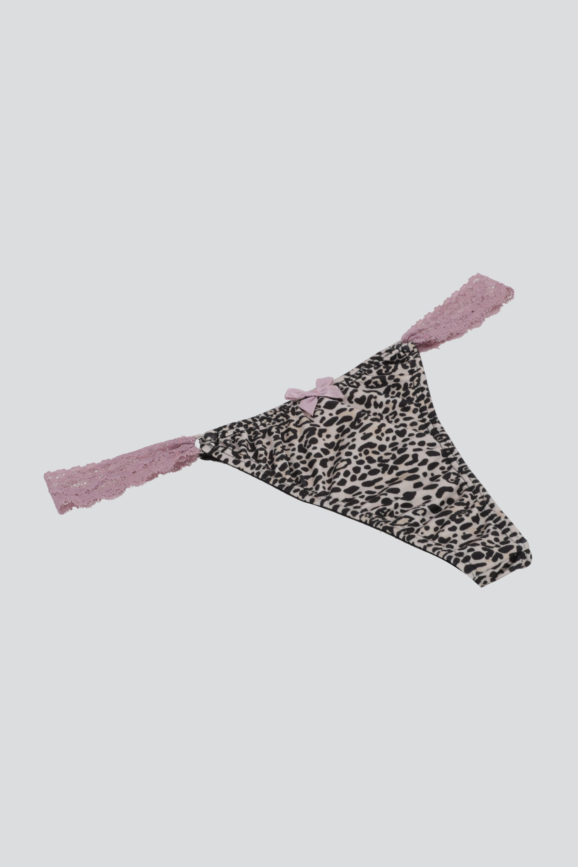 Tanga detalle lateral animal print HUESO