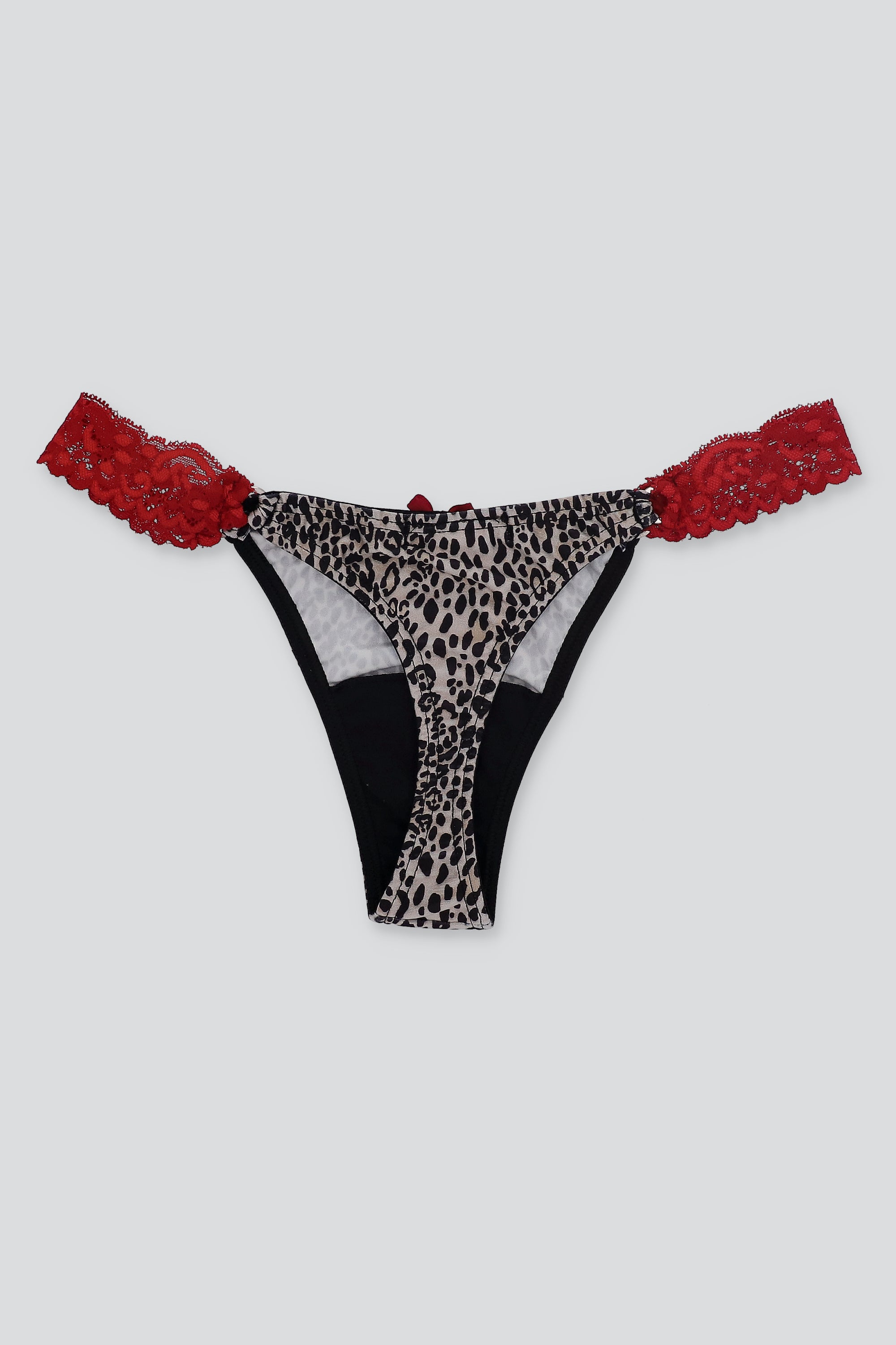 Tanga detalle lateral animal print VINO