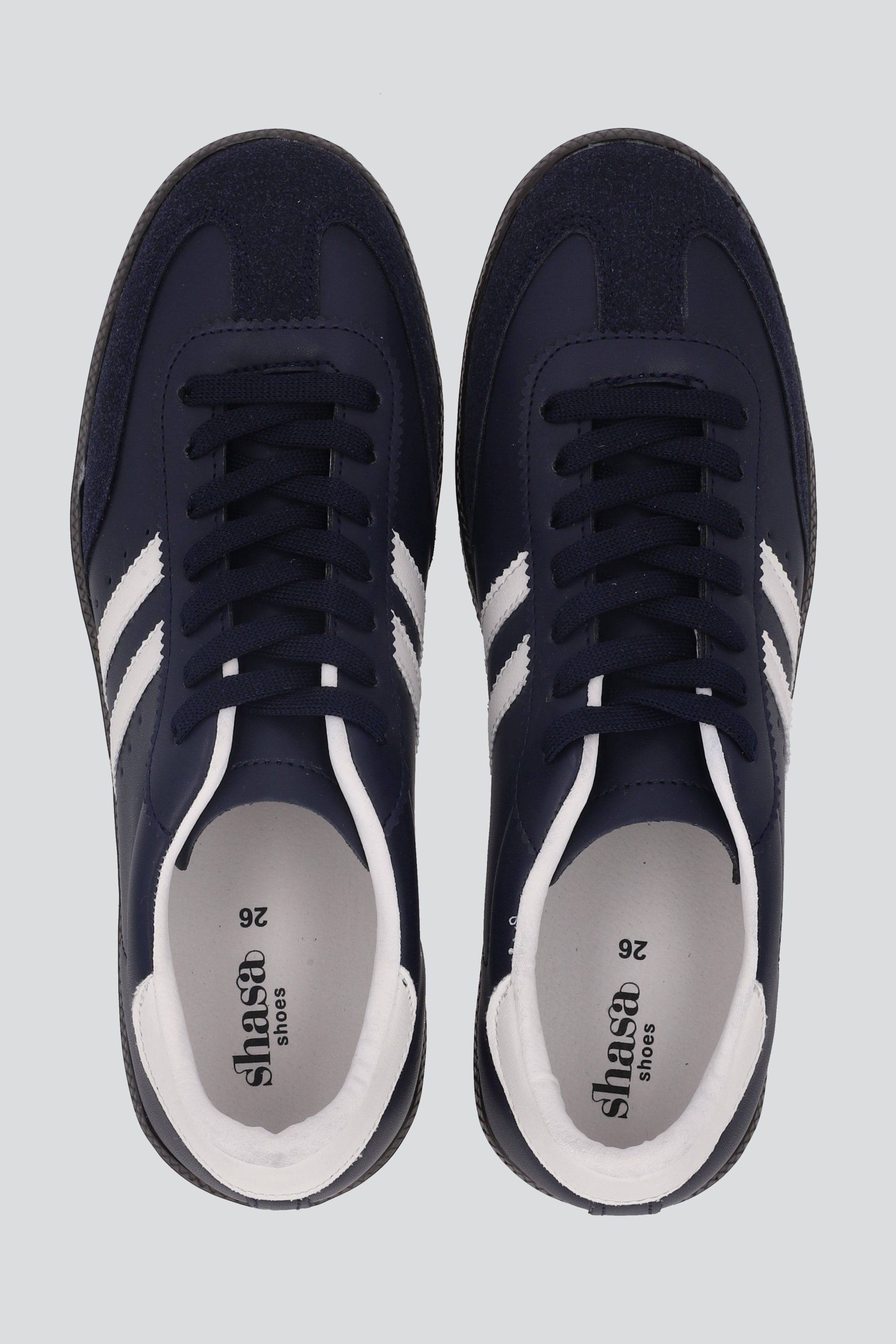 Tenis Dos Líneas Zigzags MARINO