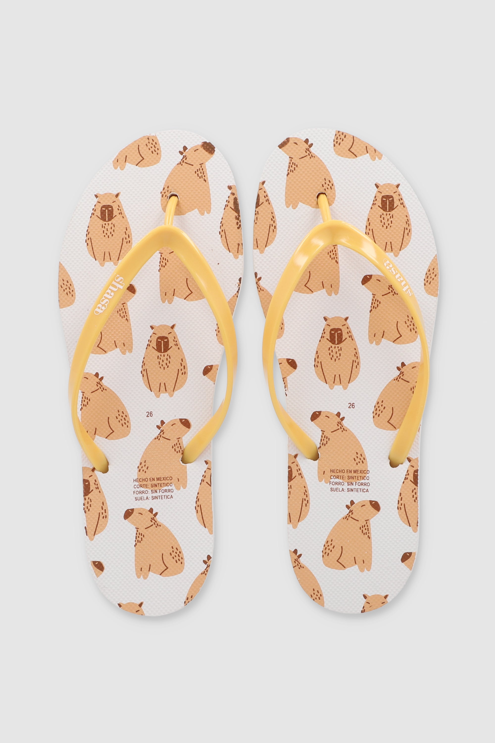 Flip Flops Capibara Sonriendo BLANCO