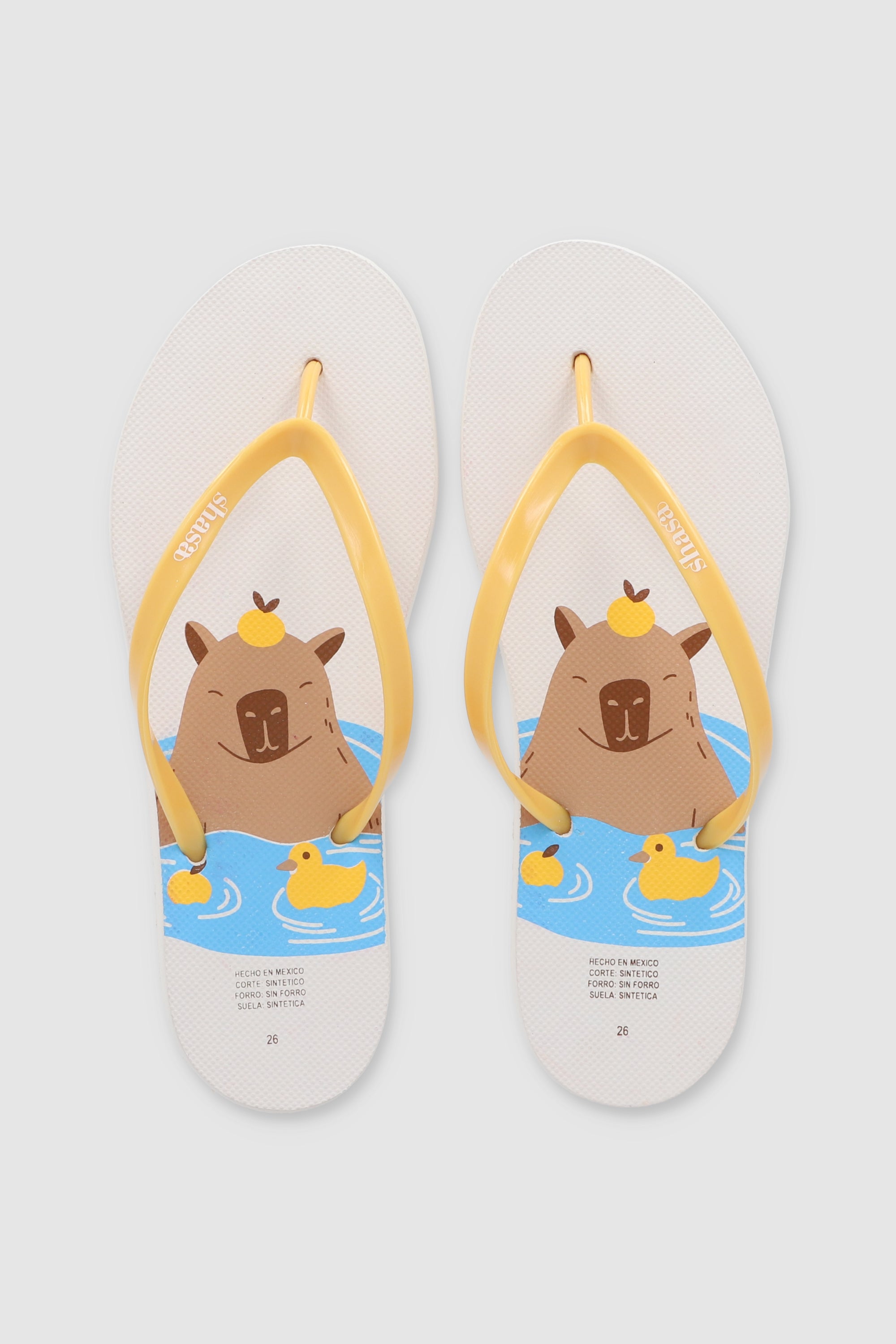 Flip Flops Capibara Nadando BLANCO