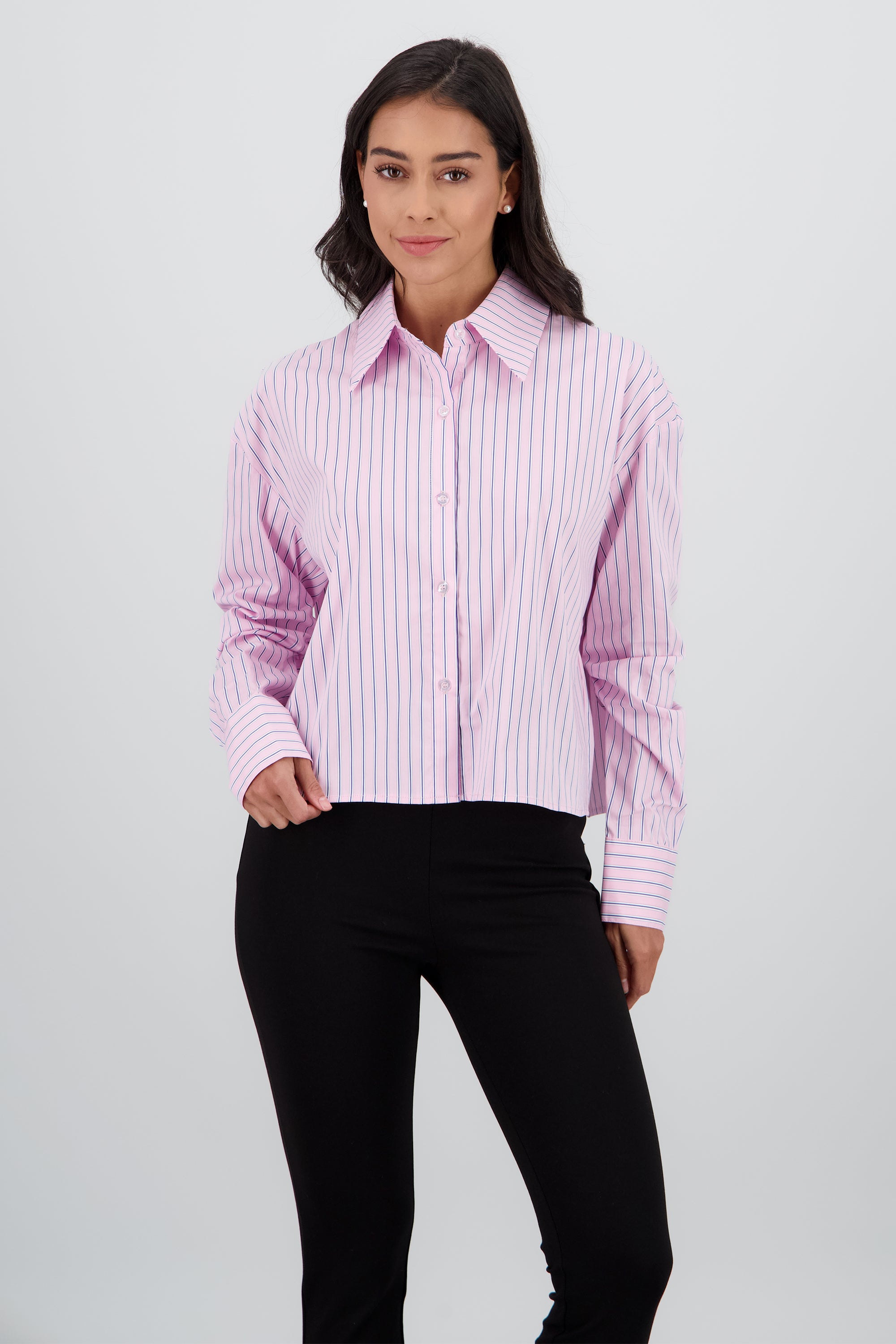 Camisa rayas manga larga ROSA COMBO