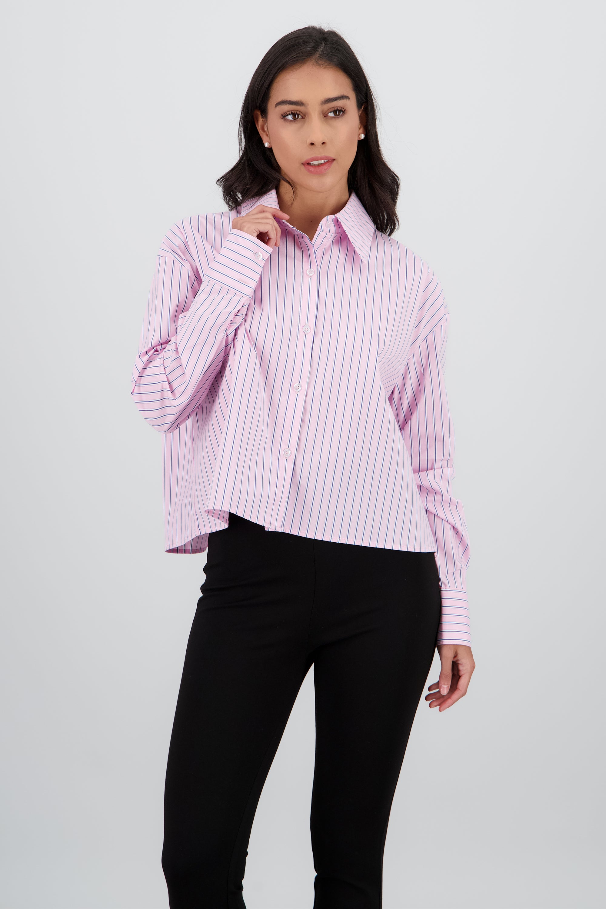 Camisa rayas manga larga ROSA COMBO