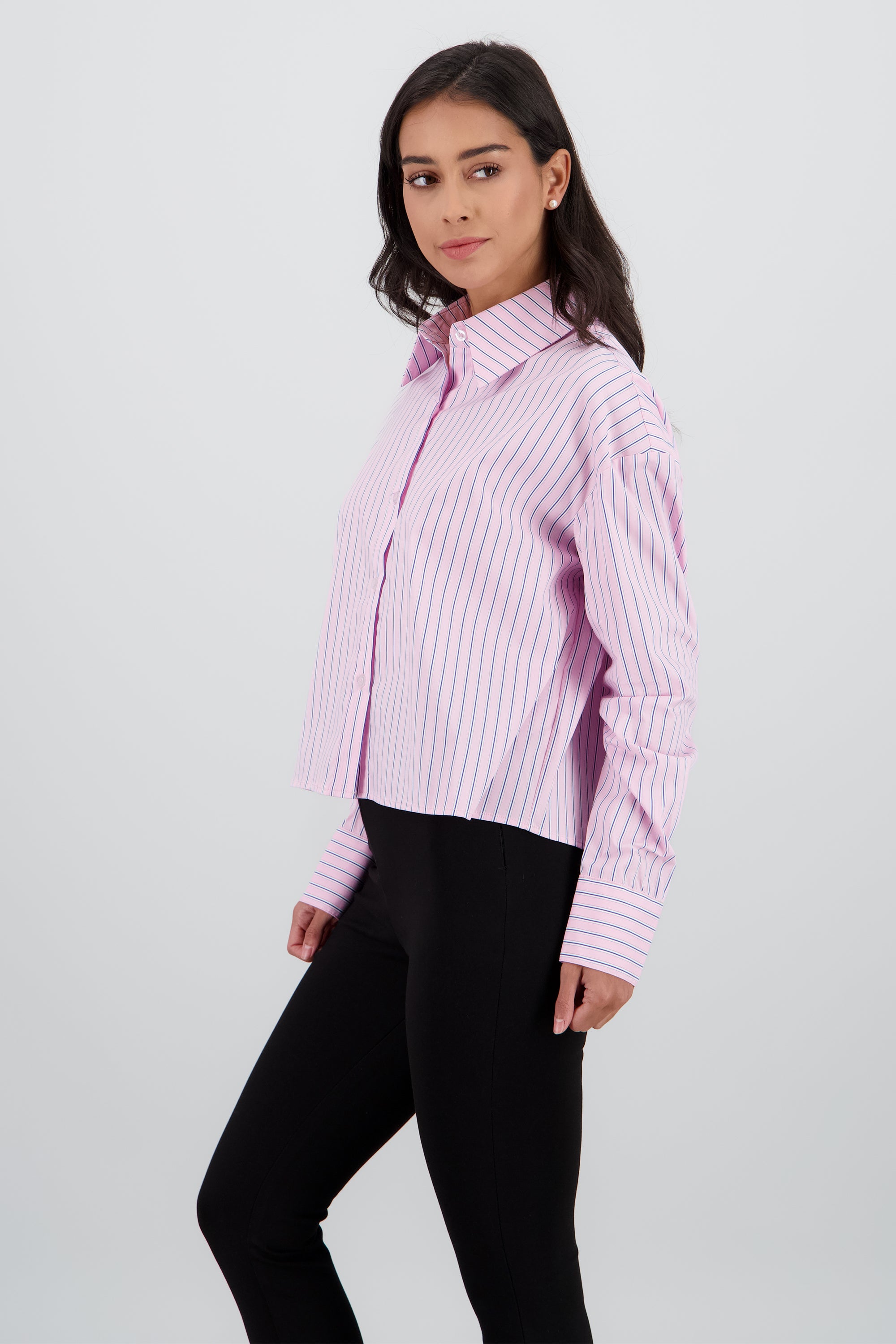 Camisa rayas manga larga ROSA COMBO