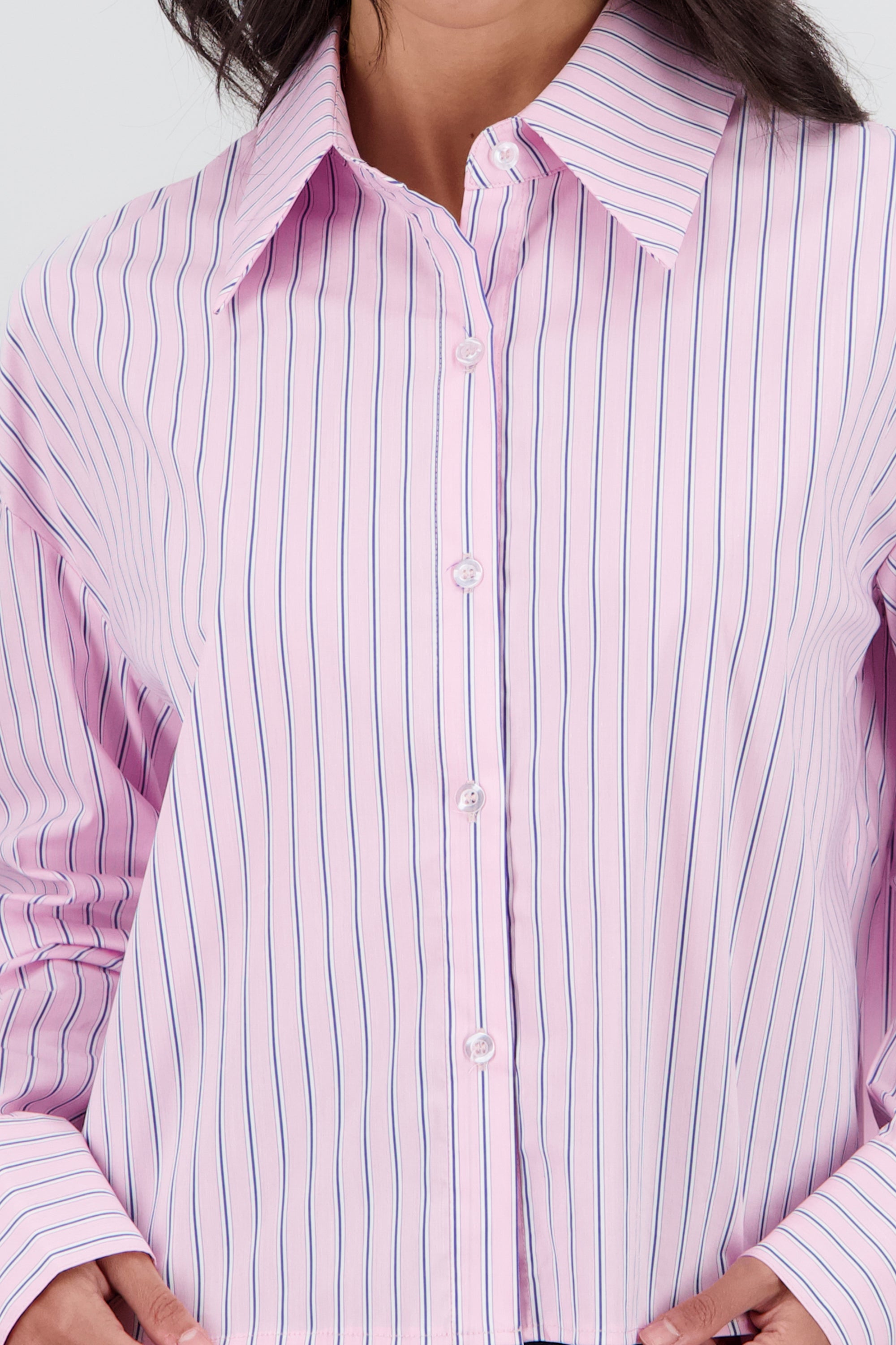 Camisa rayas manga larga ROSA COMBO