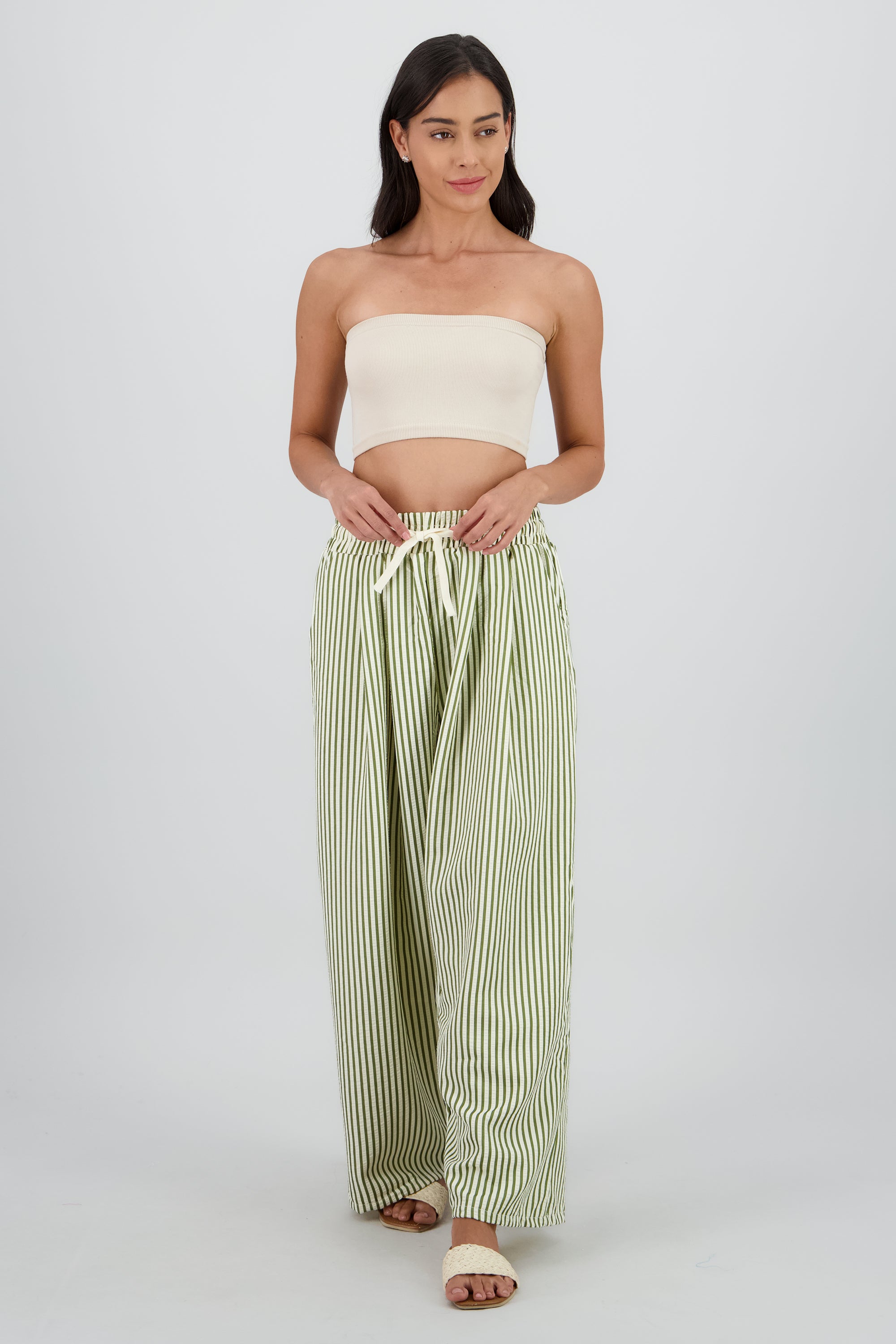 Pantalon rayas VERDE