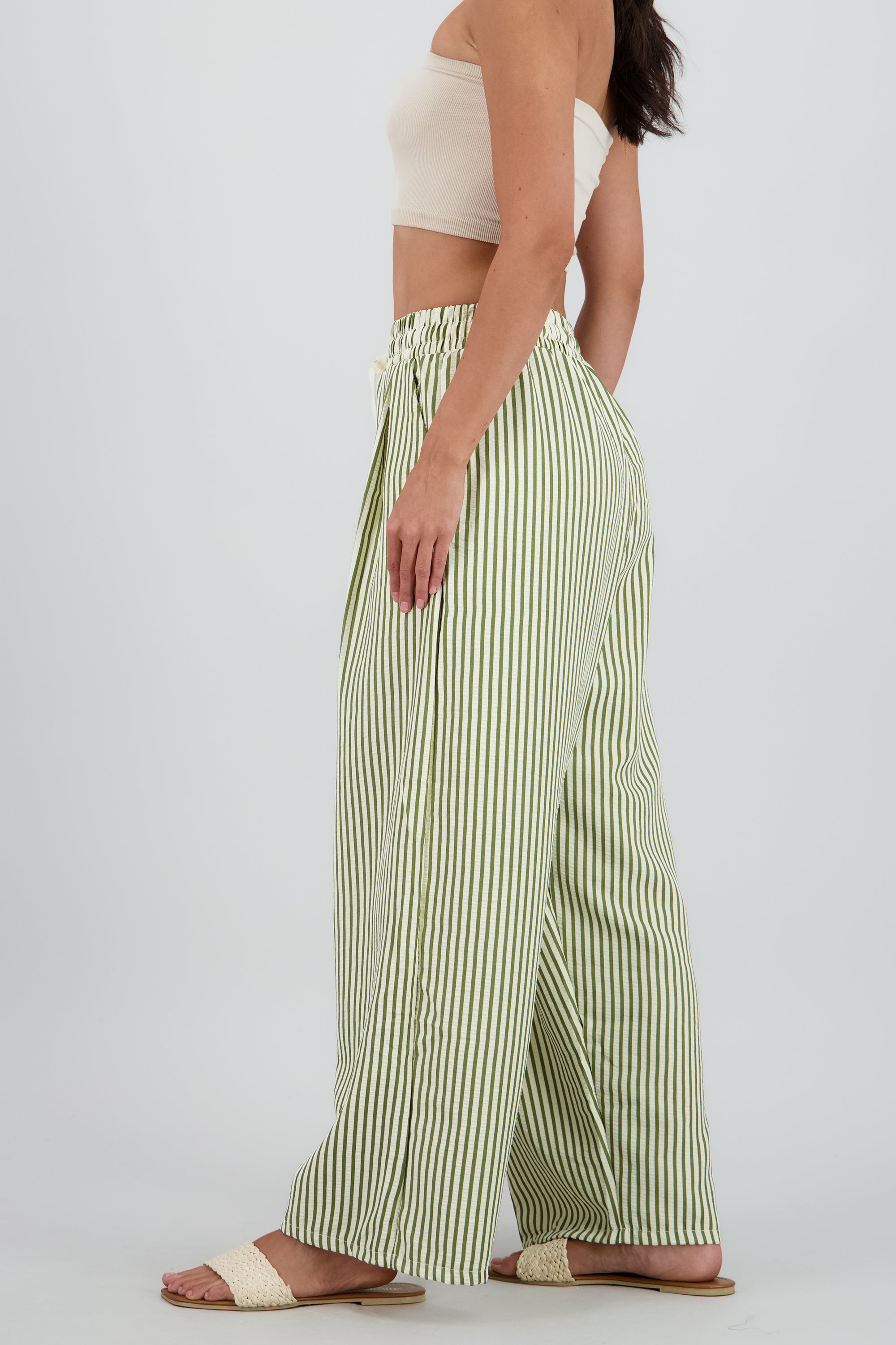 Pantalon rayas VERDE