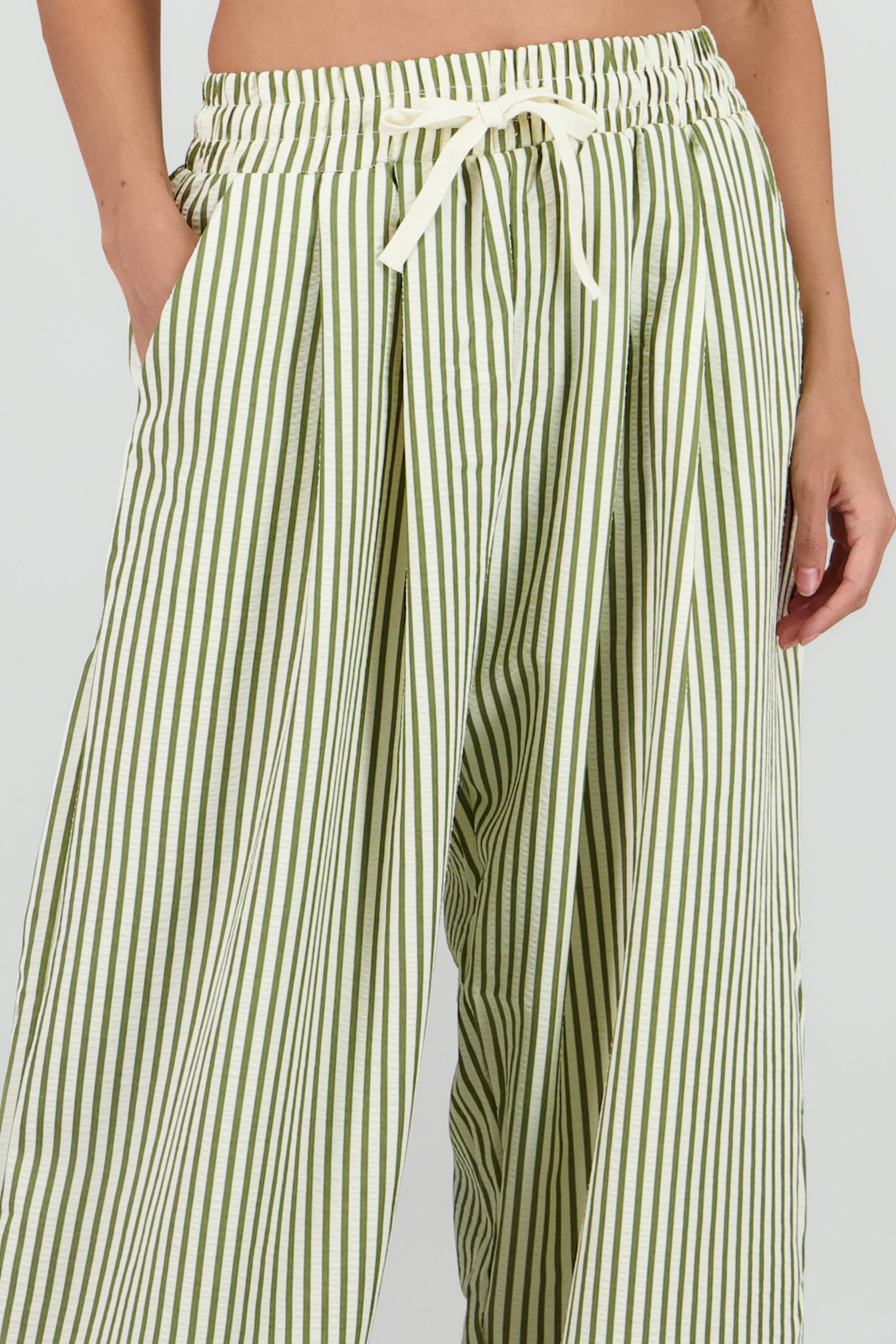 Pantalon rayas VERDE