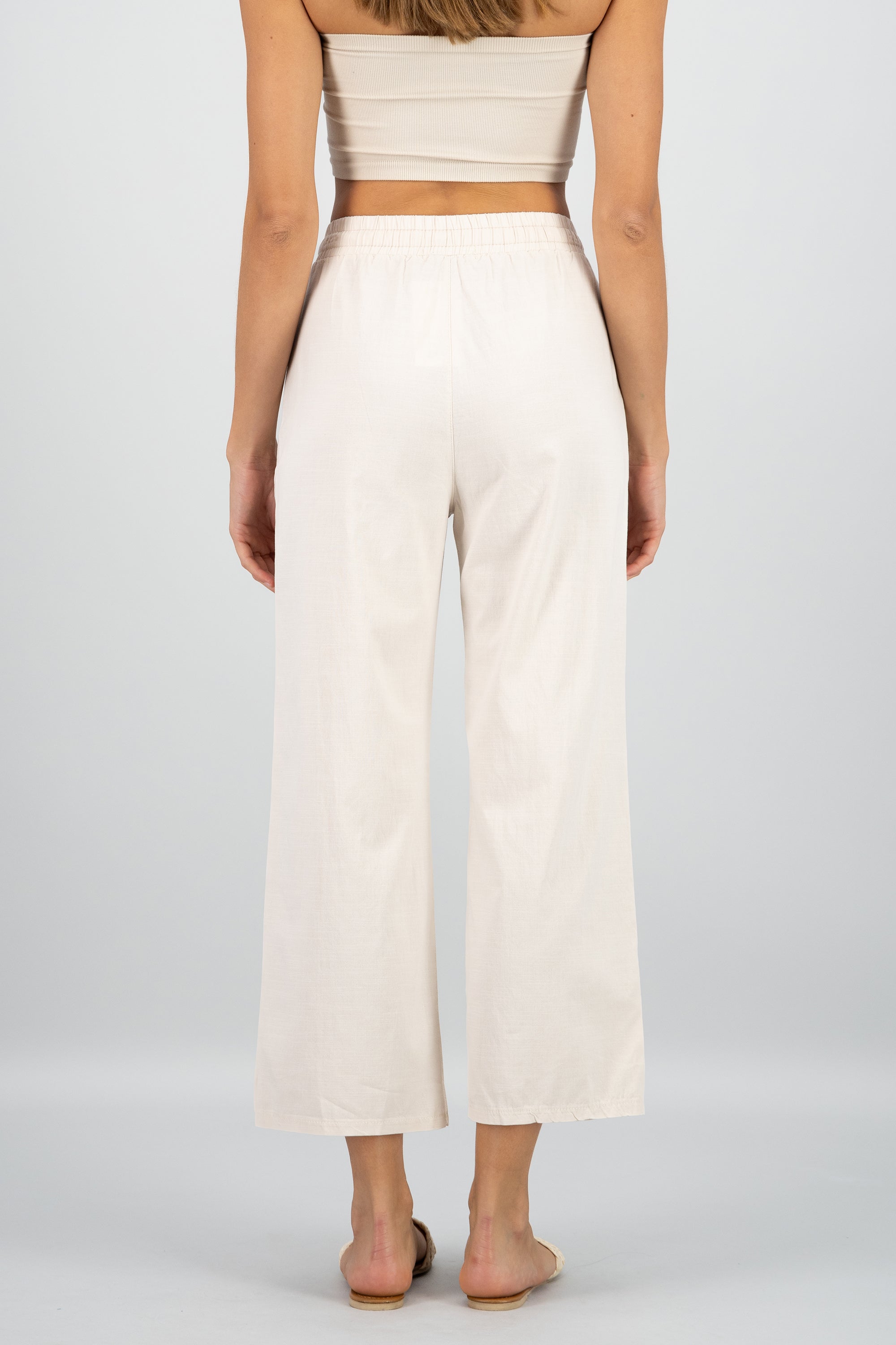 Pantalon ligero liso BEIGE