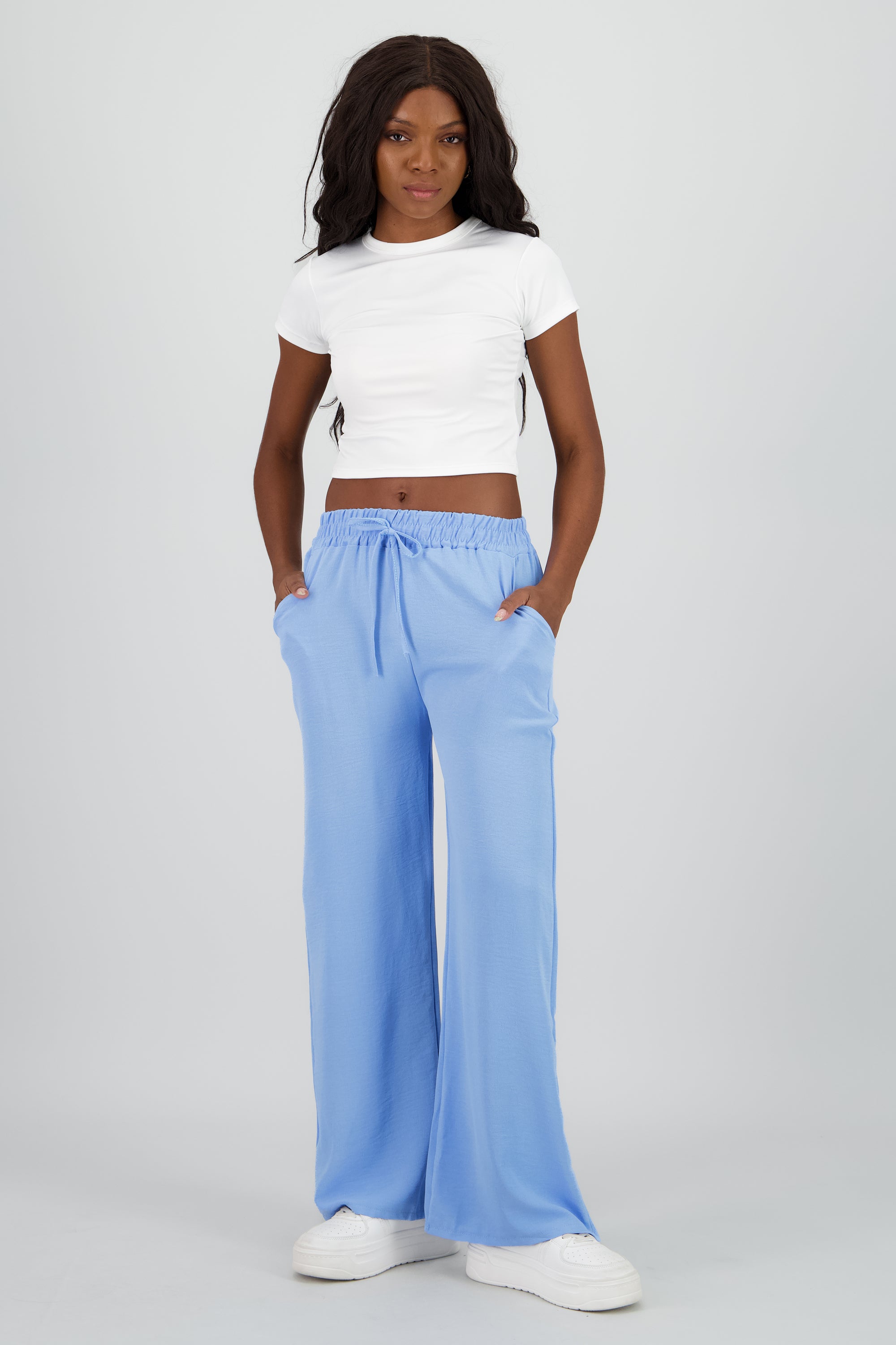 Pantalon ligero liso AZUL