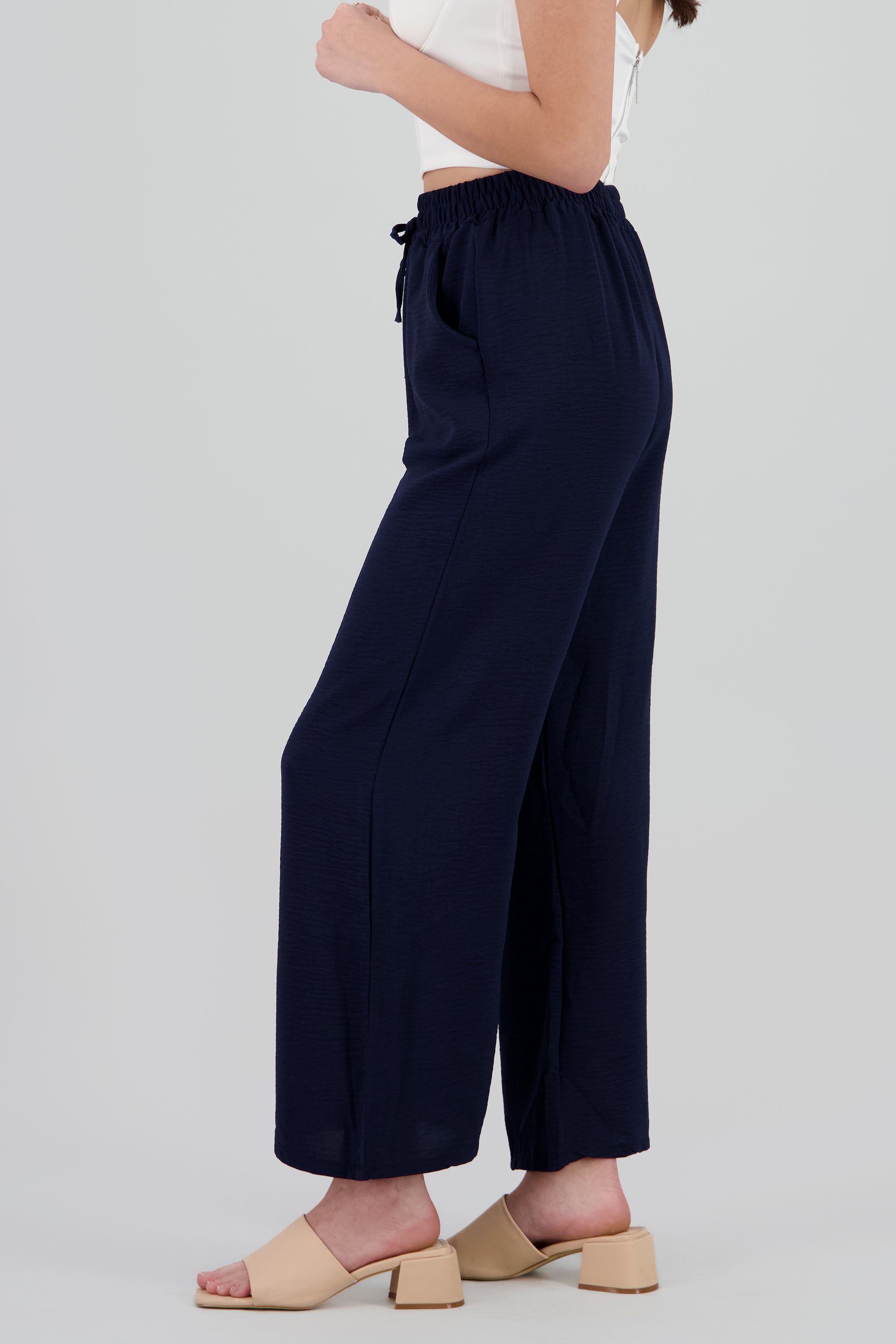 Pantalon ligero liso MARINO
