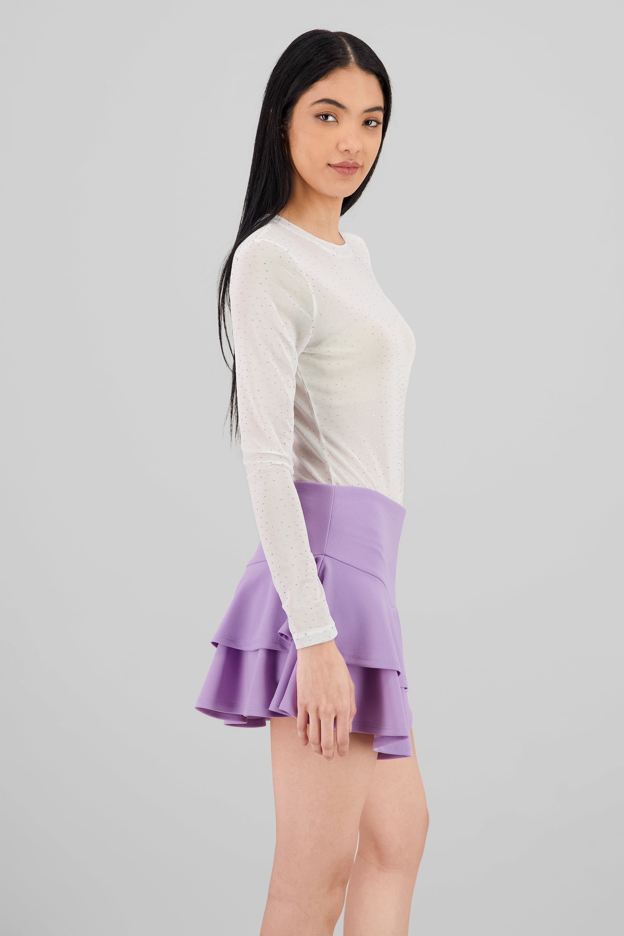 Body mesh detalle brillos BLANCO