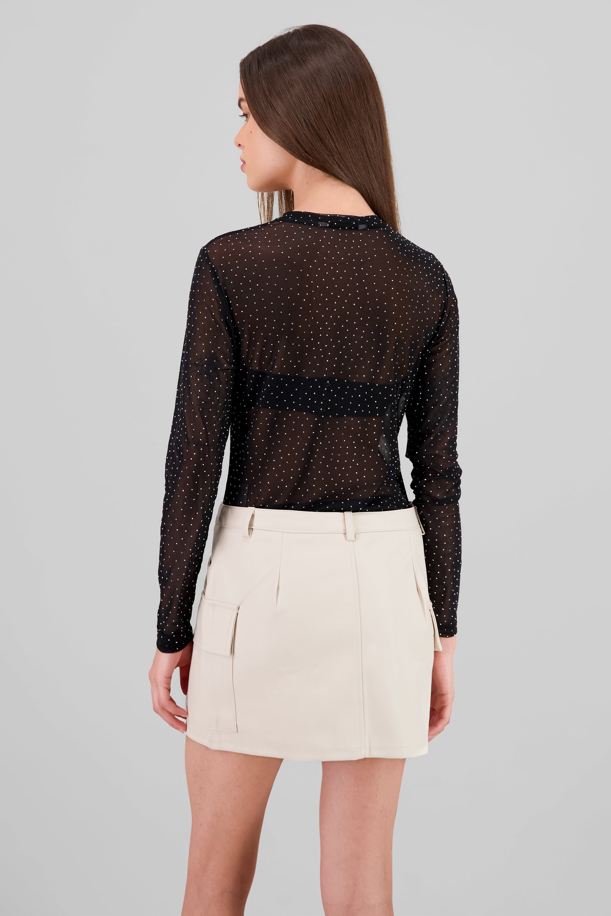 Body mesh detalle brillos NEGRO