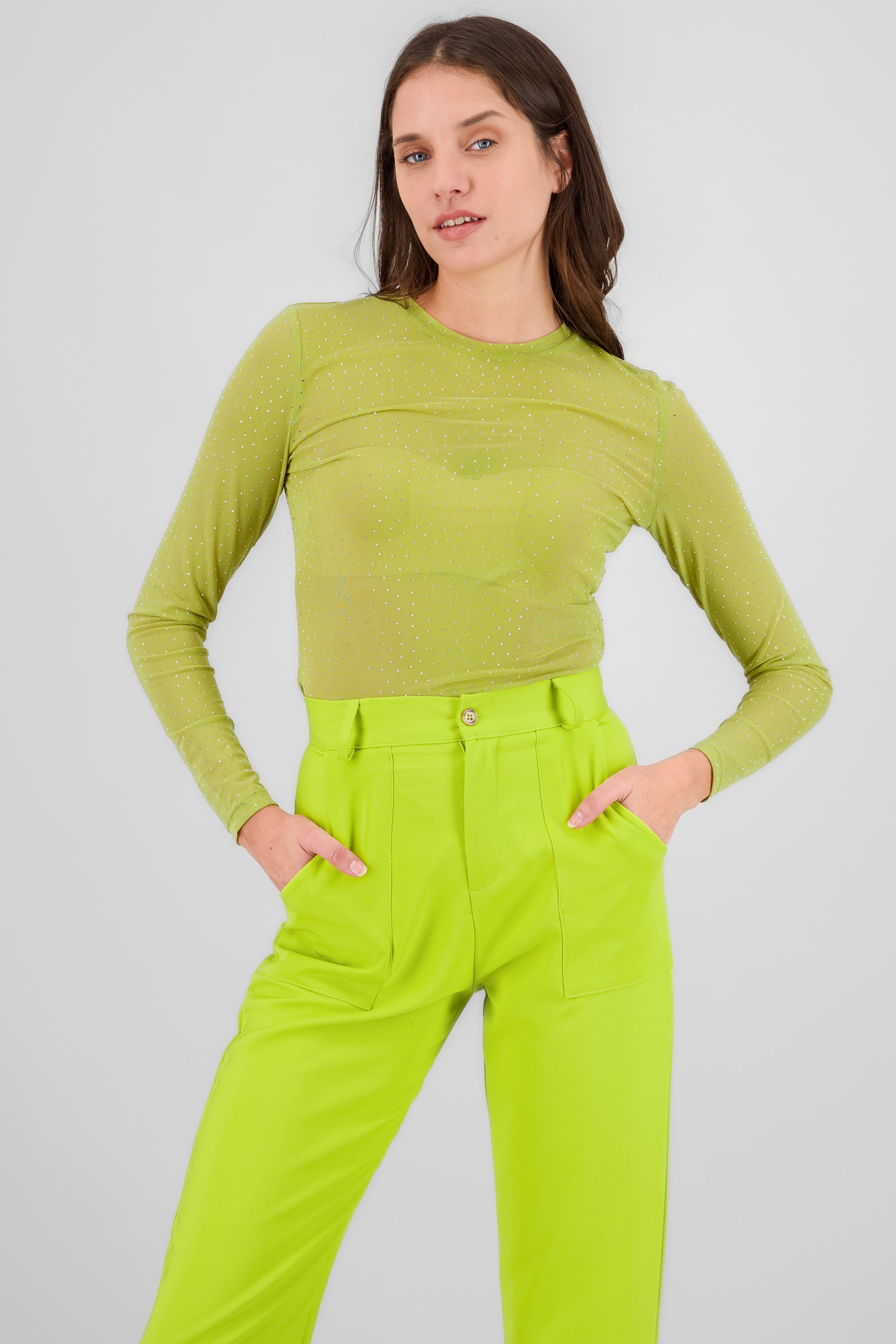 Body mesh detalle brillos VERDE