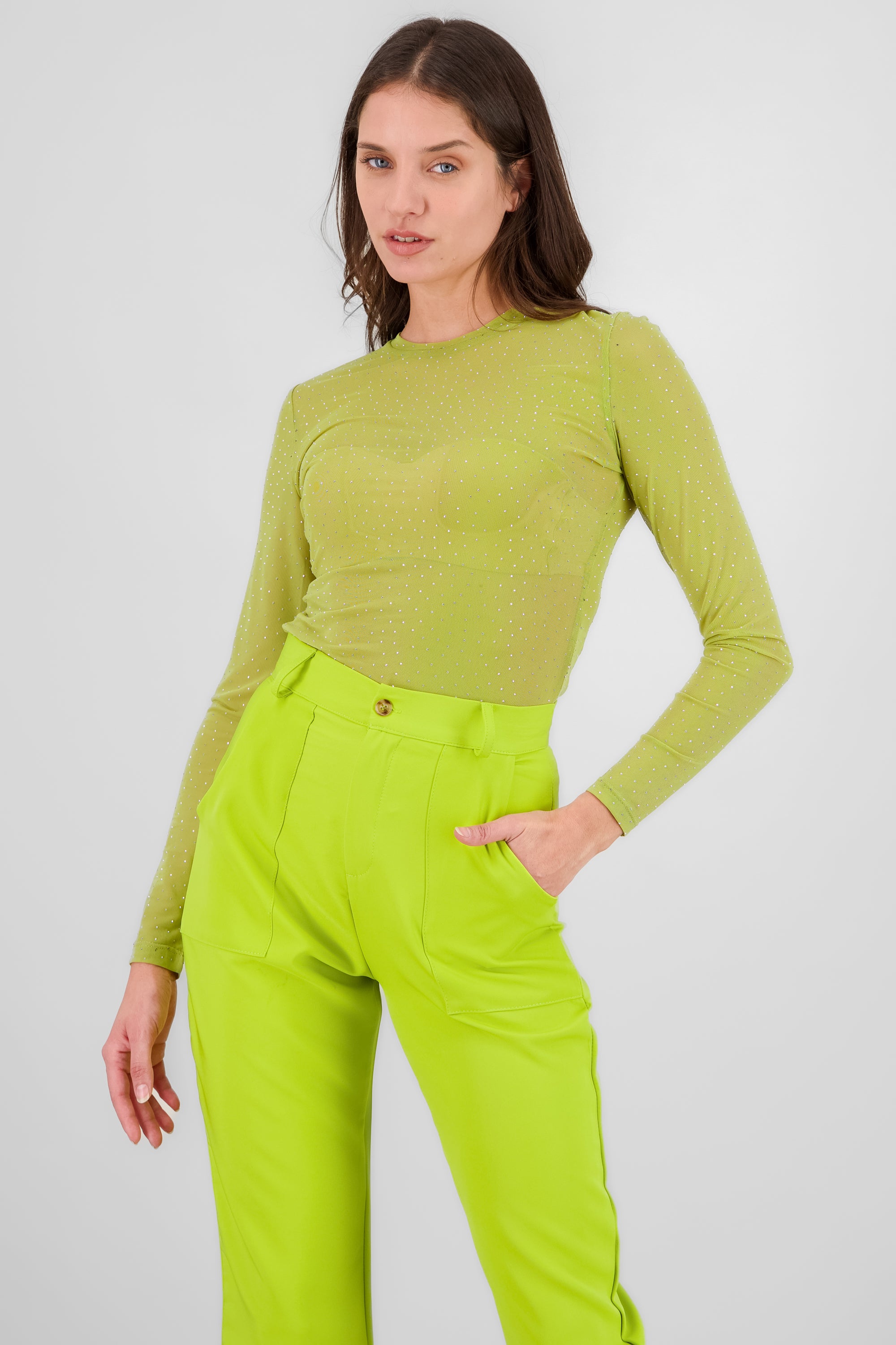 Body mesh detalle brillos VERDE