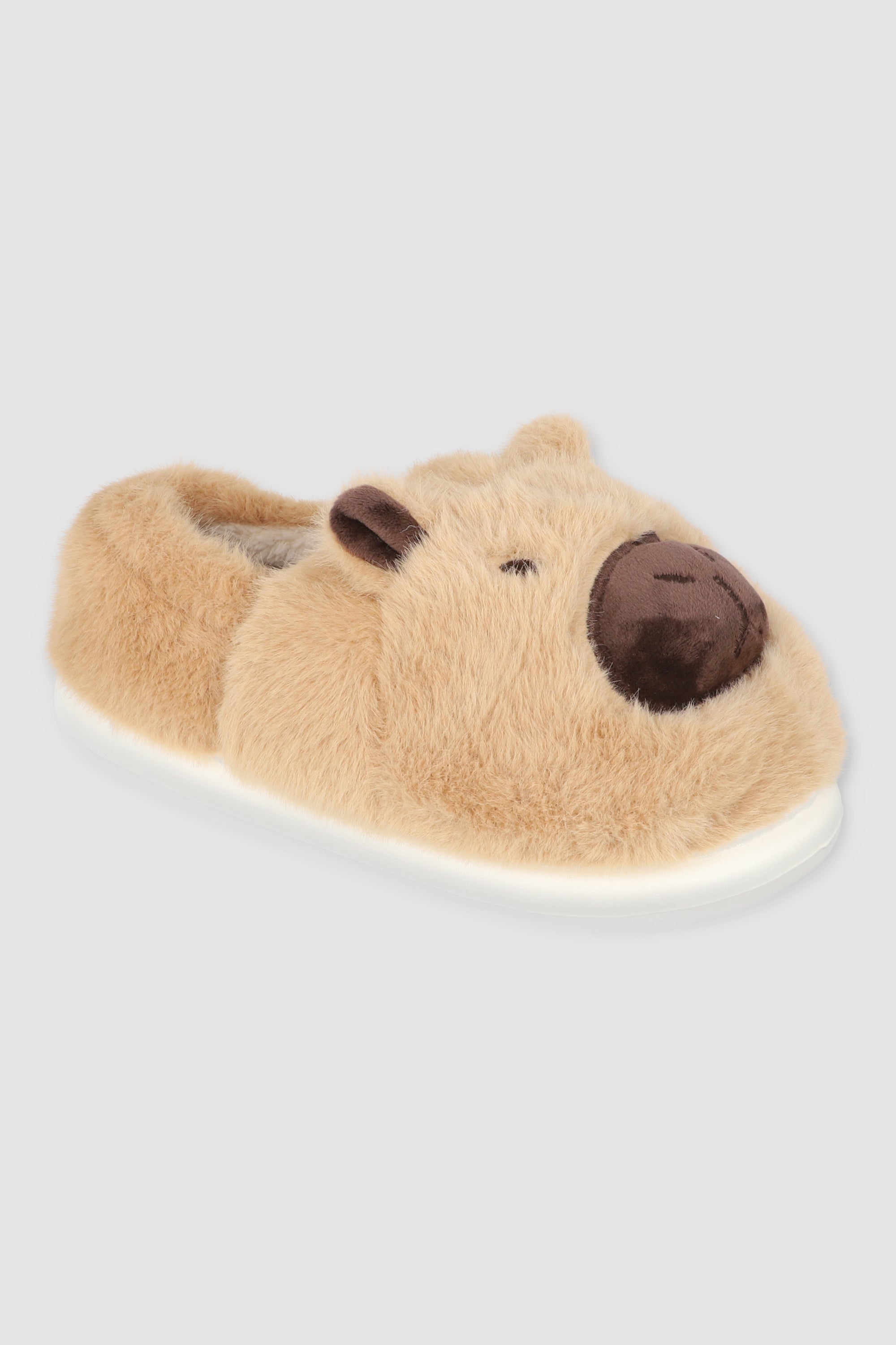 PANTUFLA CAPIBARA ESPONJOSA CAFE