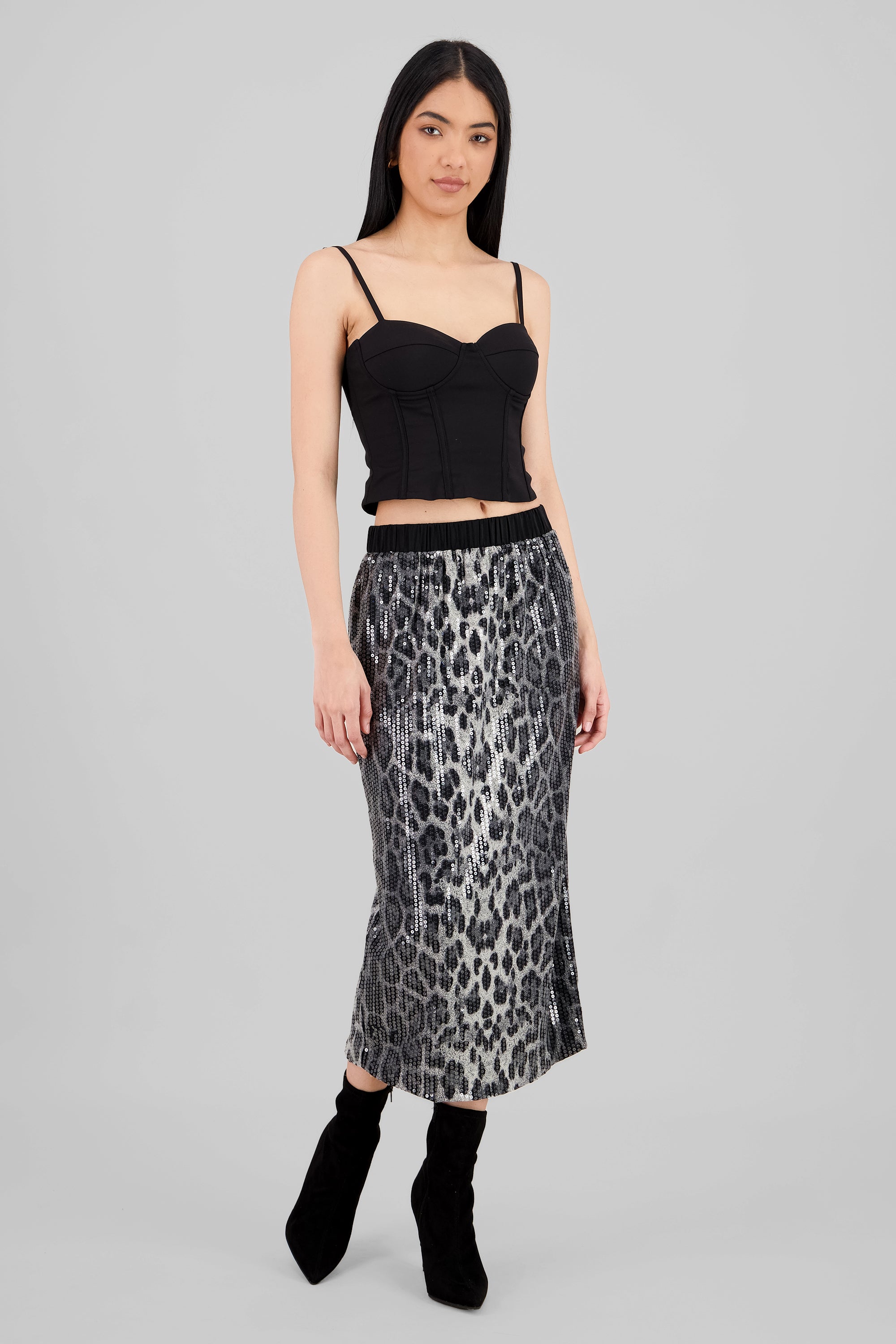 fALDA MEXI LENTEJUELAS NEGRO