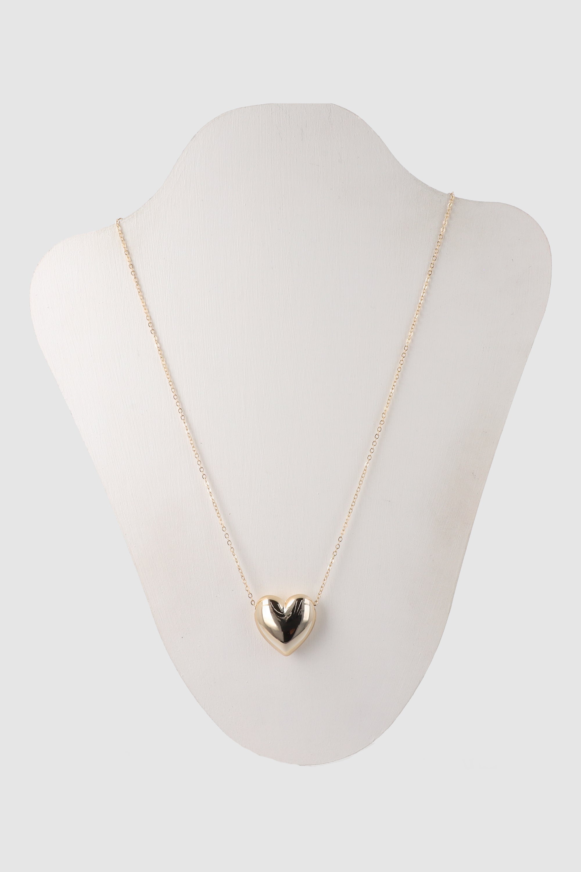 Collar corazon inflado metal ORO