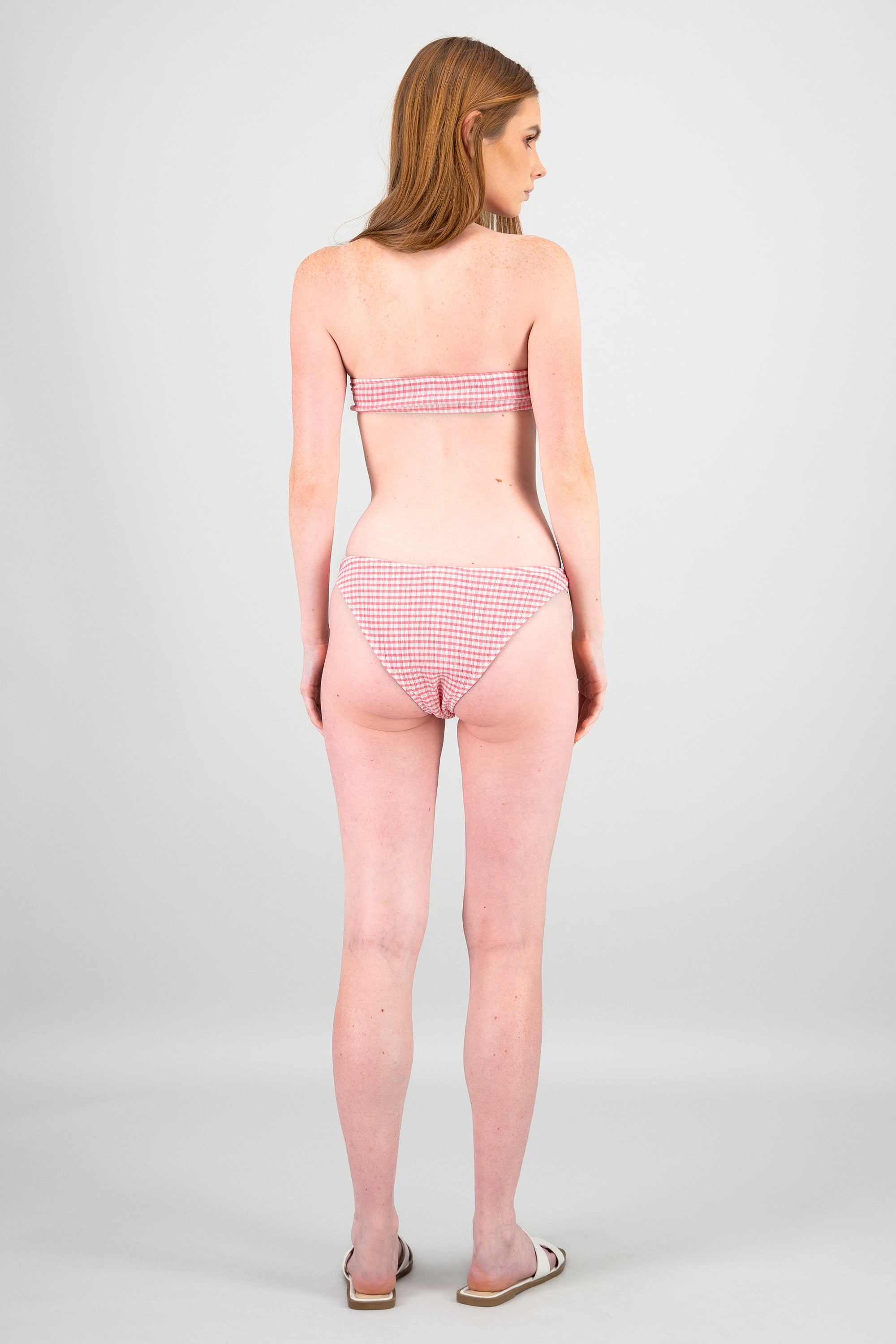 Bikini textura cuadros ROSA COMBO