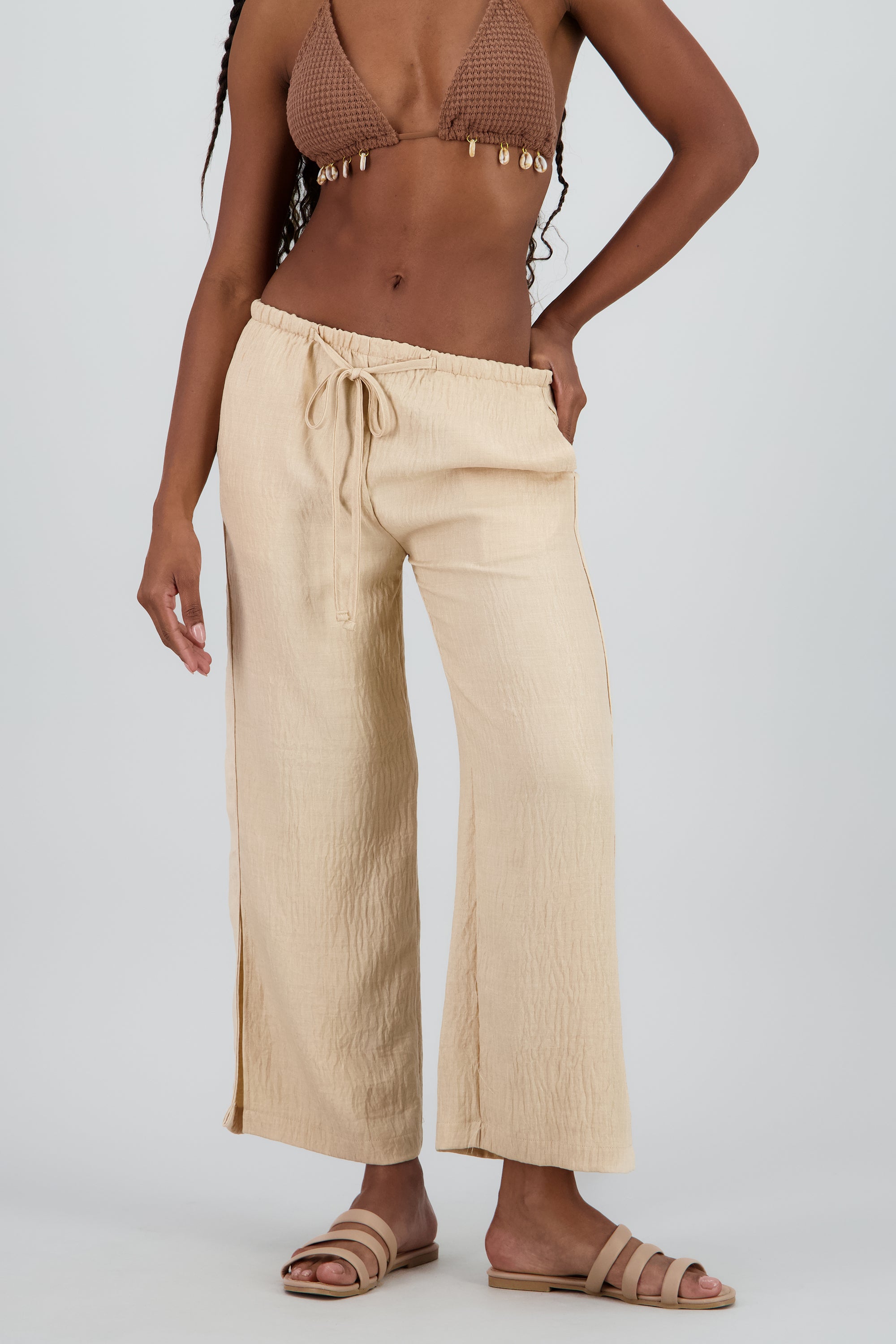 Pantalon cadera abertura BEIGE