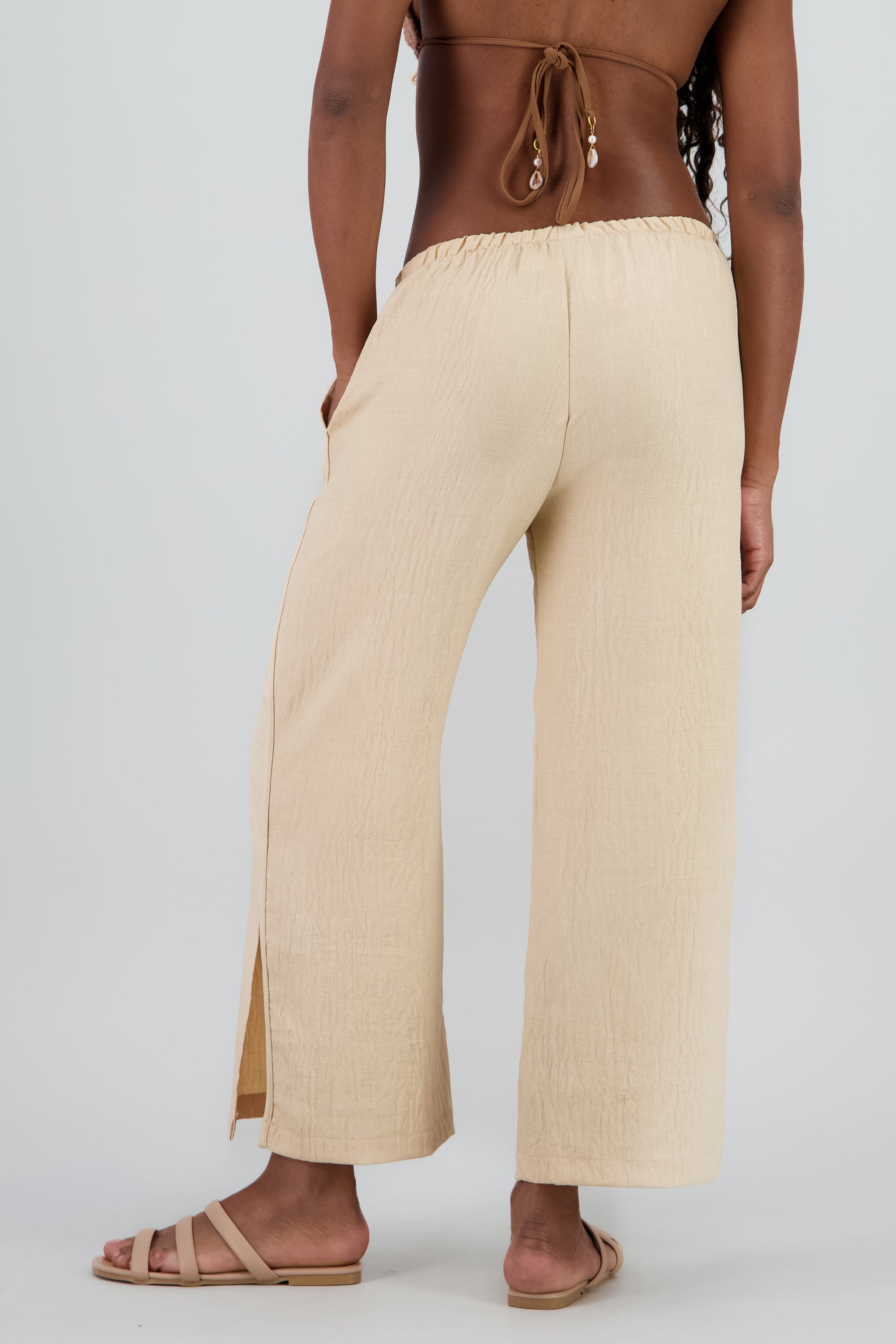 Pantalon cadera abertura BEIGE