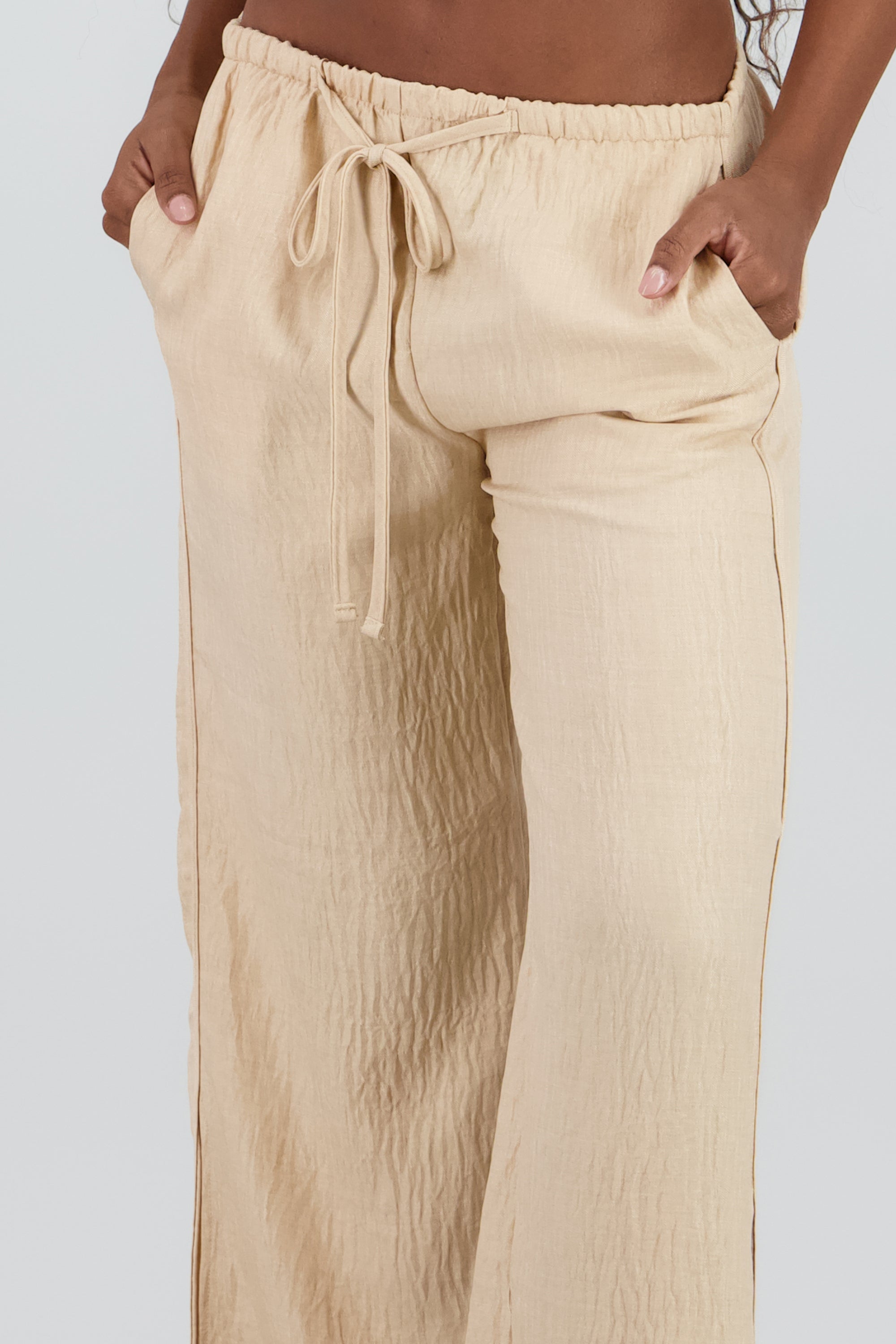Pantalon cadera abertura BEIGE