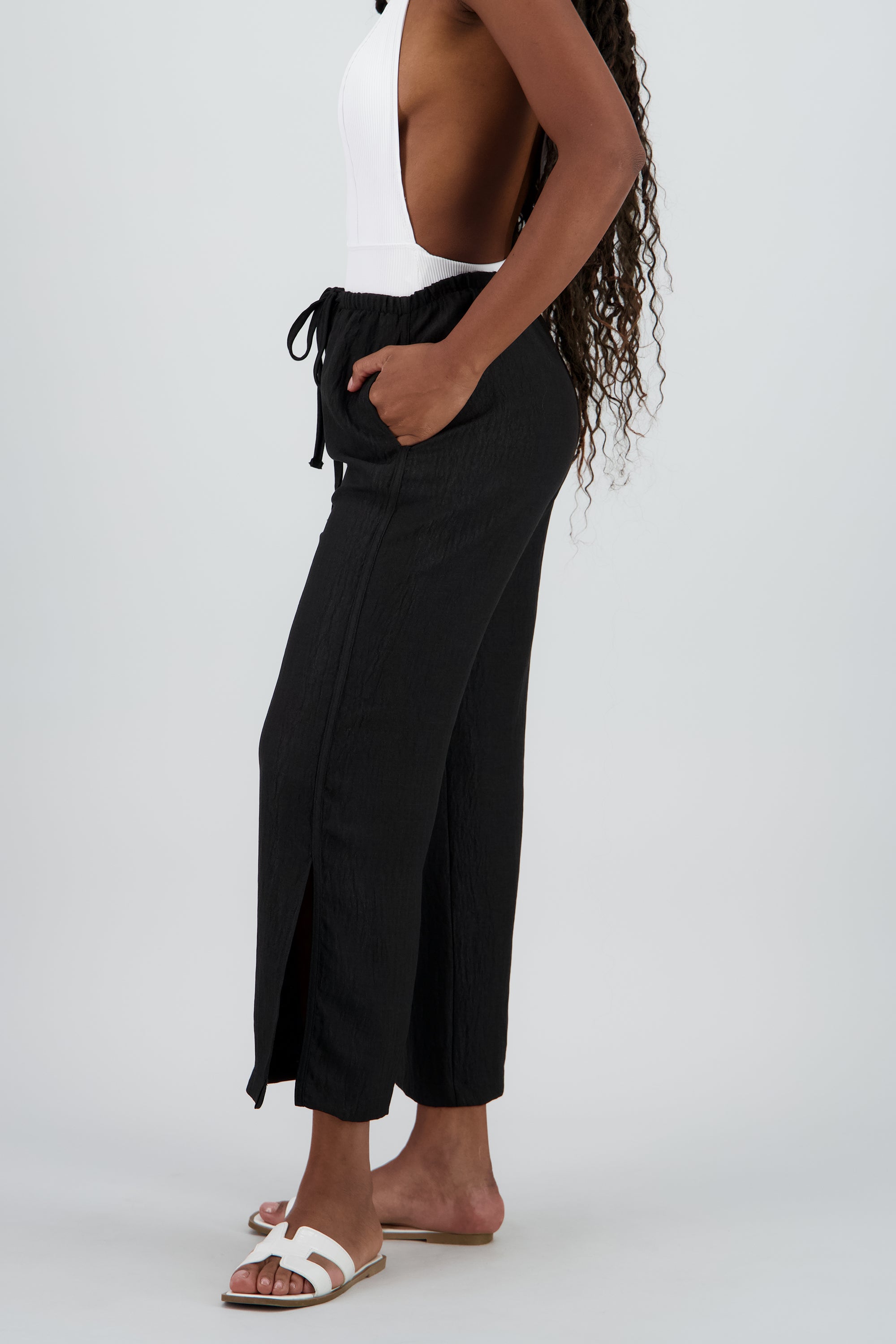 Pantalon cadera abertura NEGRO
