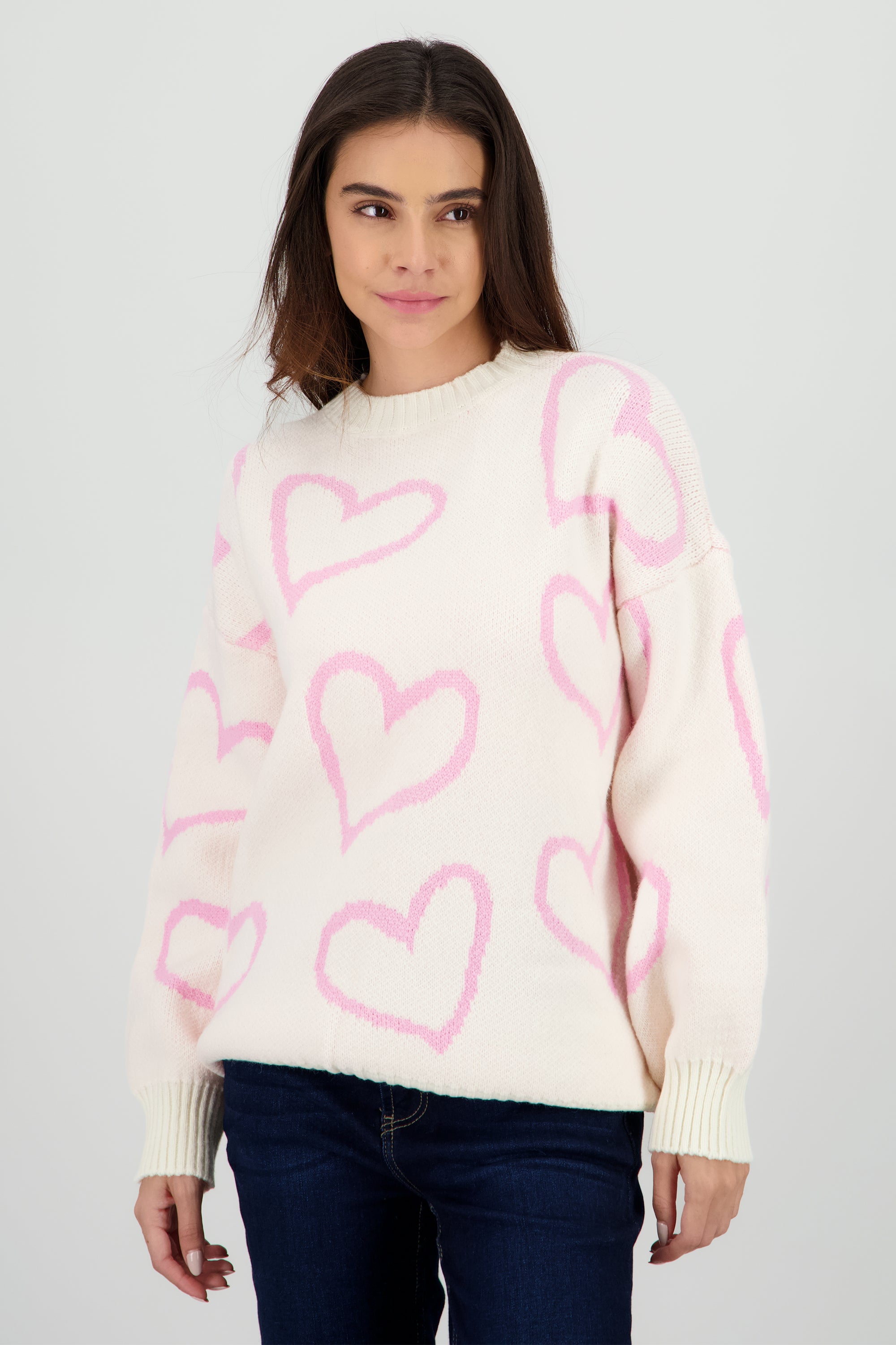 Sueter corazones HUESO COMBO