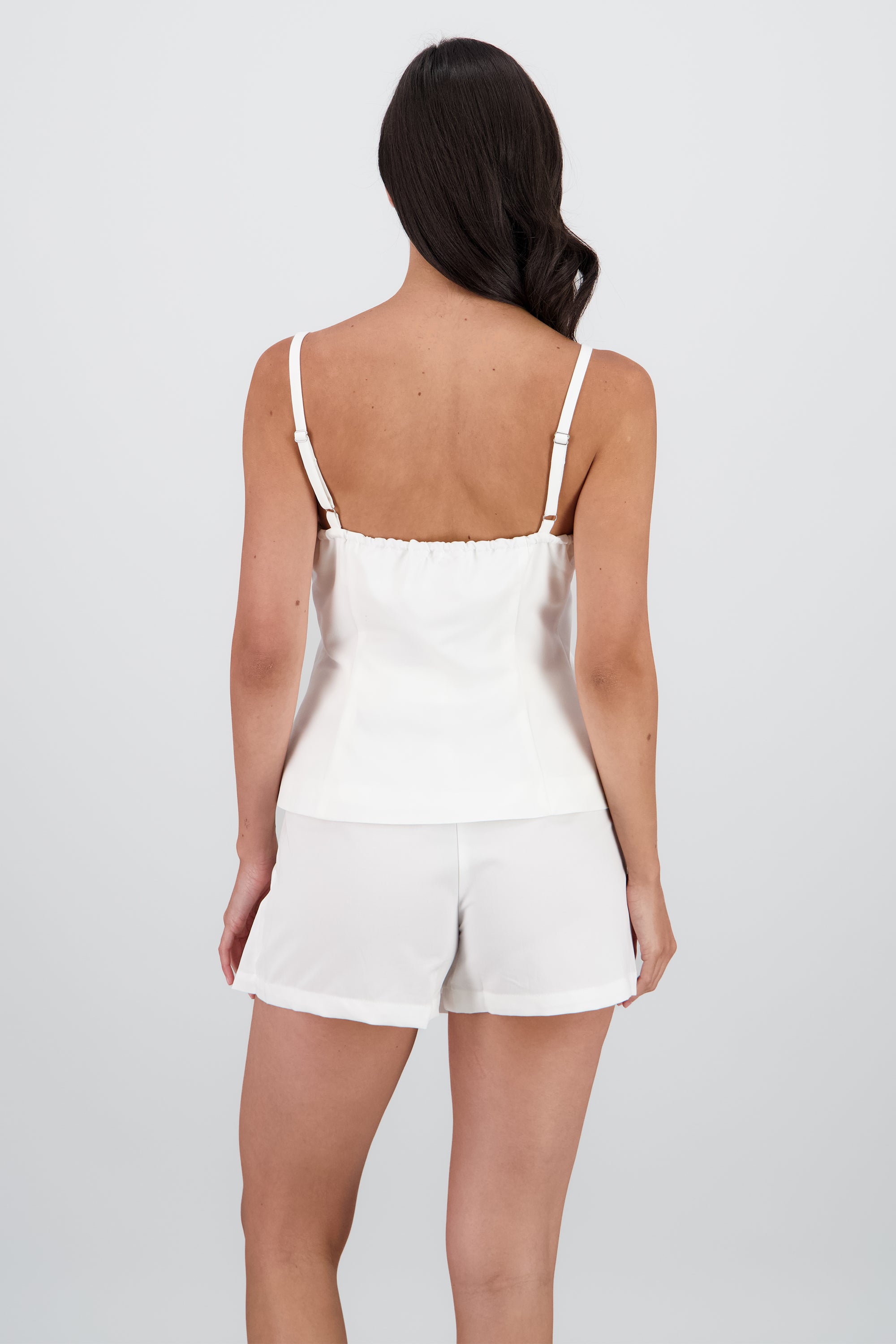 Chaleco tirantes con botones BLANCO