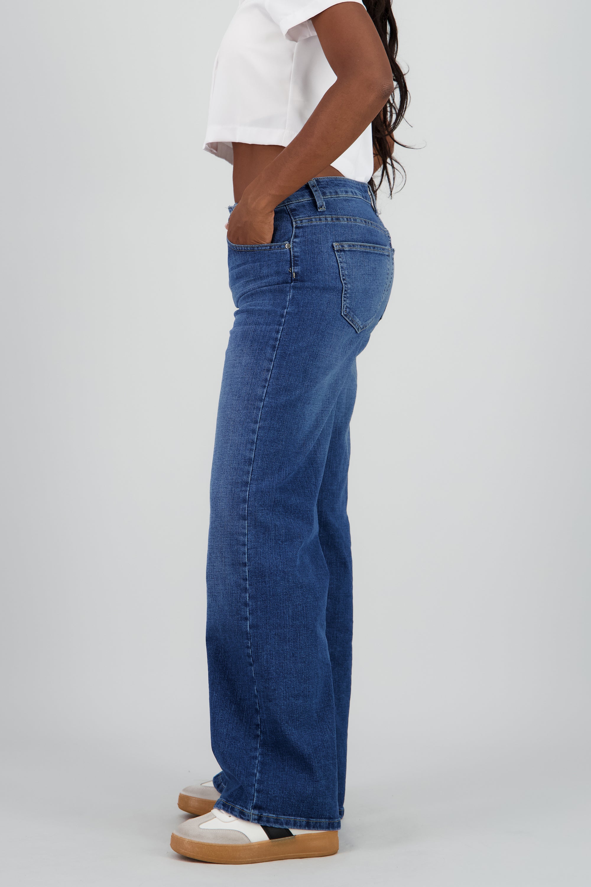 Jeans wide leg básicos LIGHT WASH