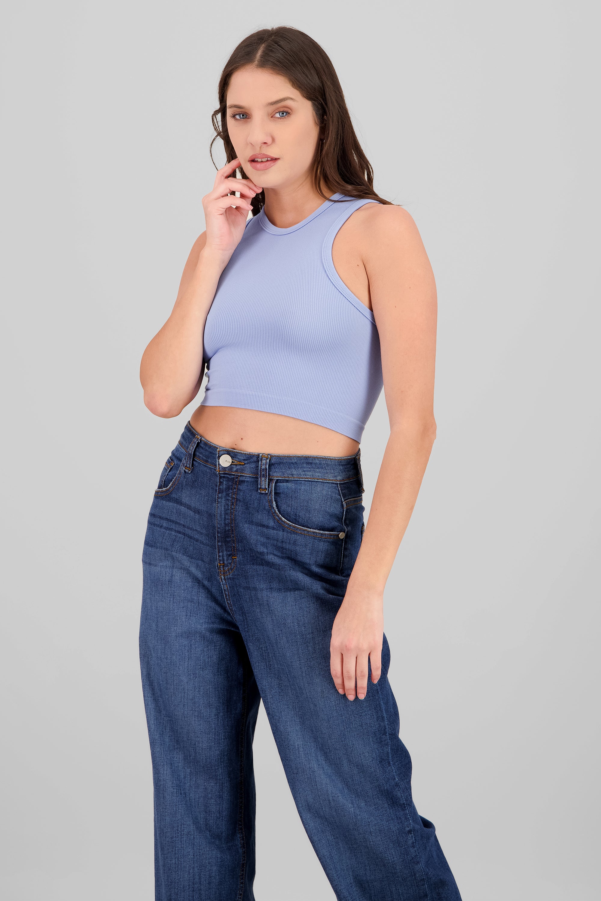 Camiseta Seamless Tirantes AZUL CIELO