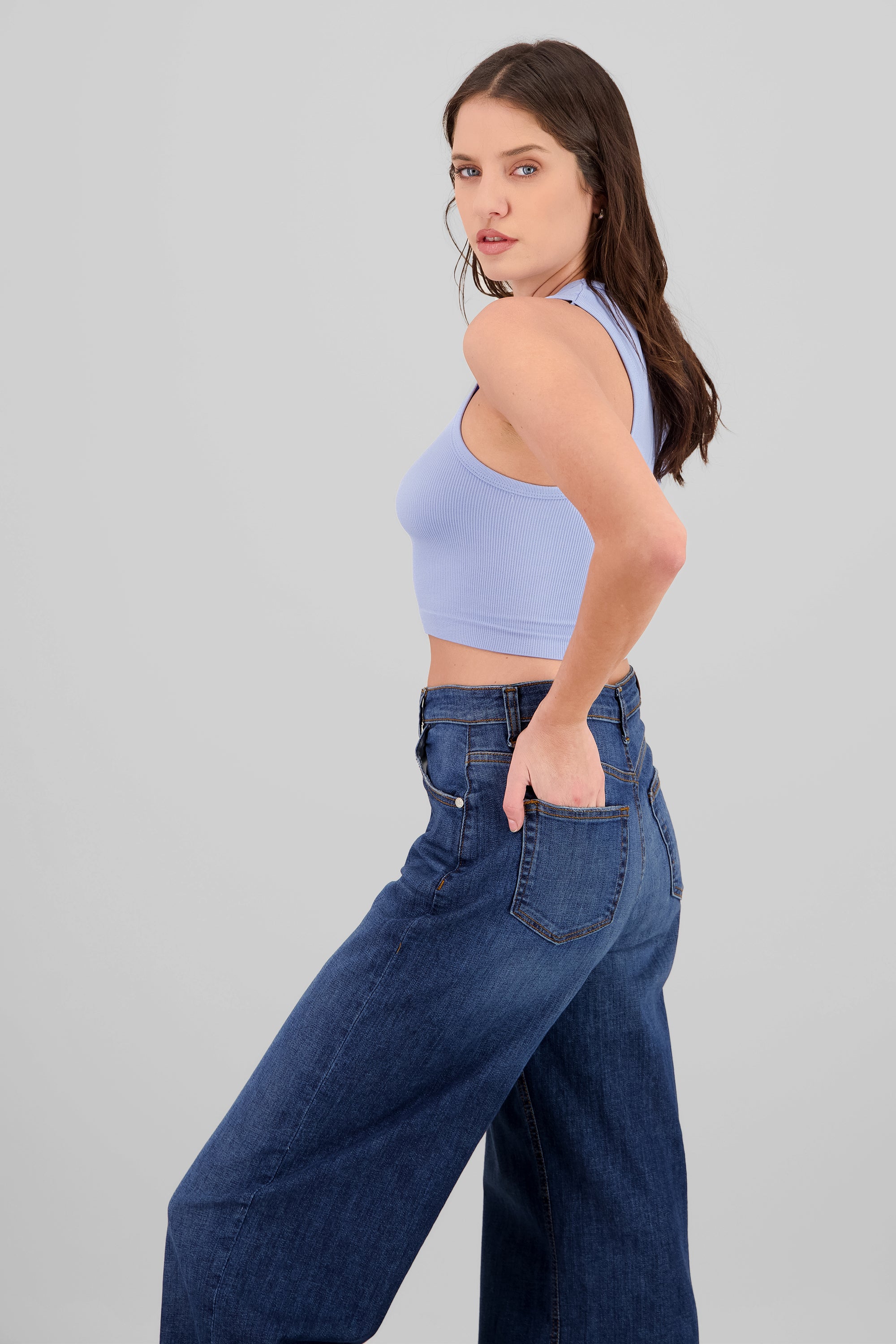 Camiseta Seamless Tirantes AZUL CIELO