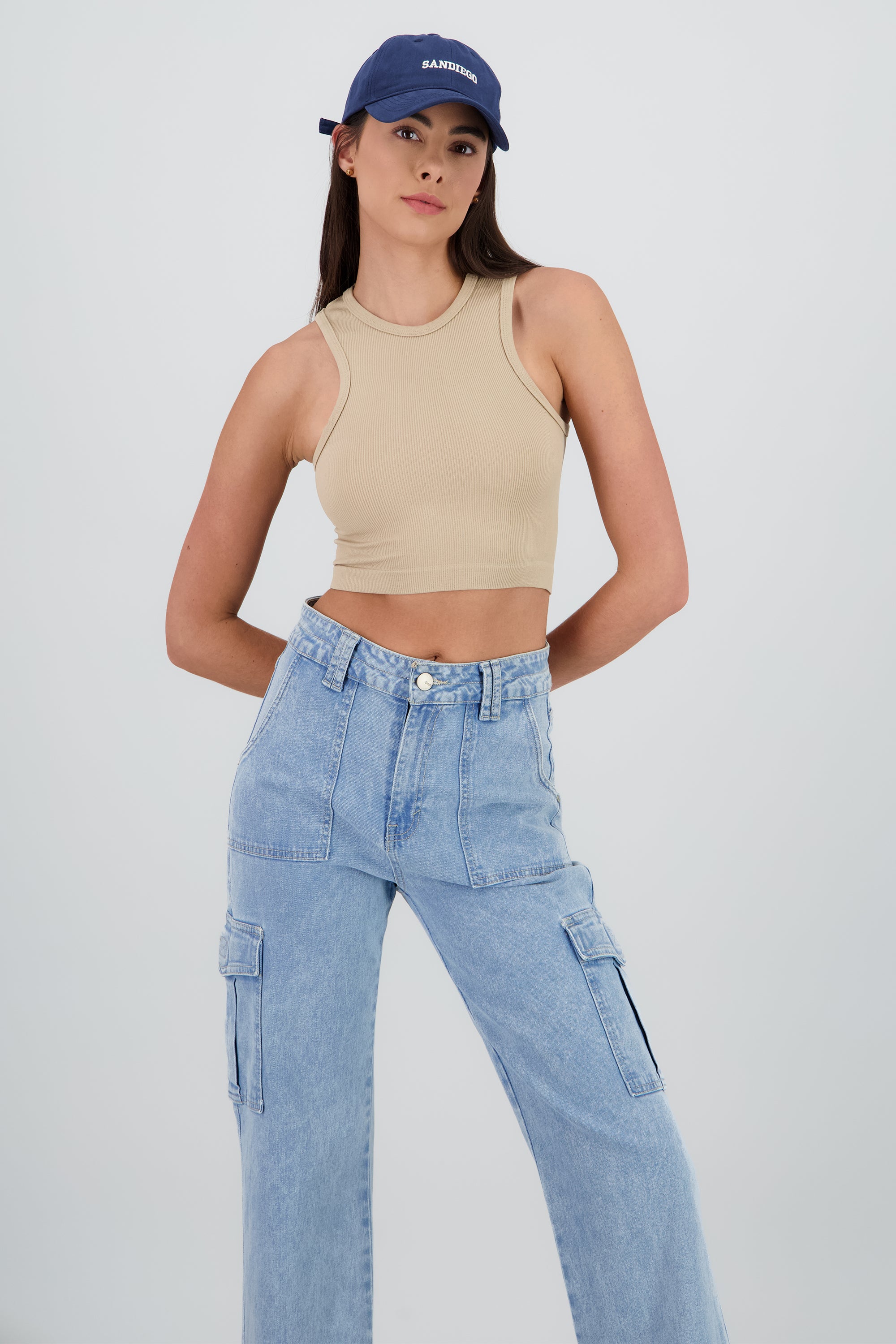 Camiseta Seamless Tirantes KHAKI