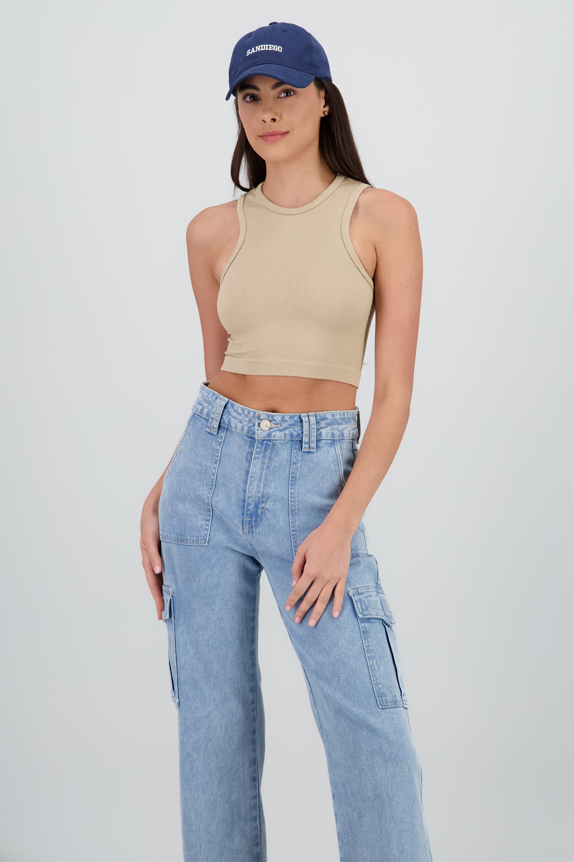 Camiseta Seamless Tirantes KHAKI