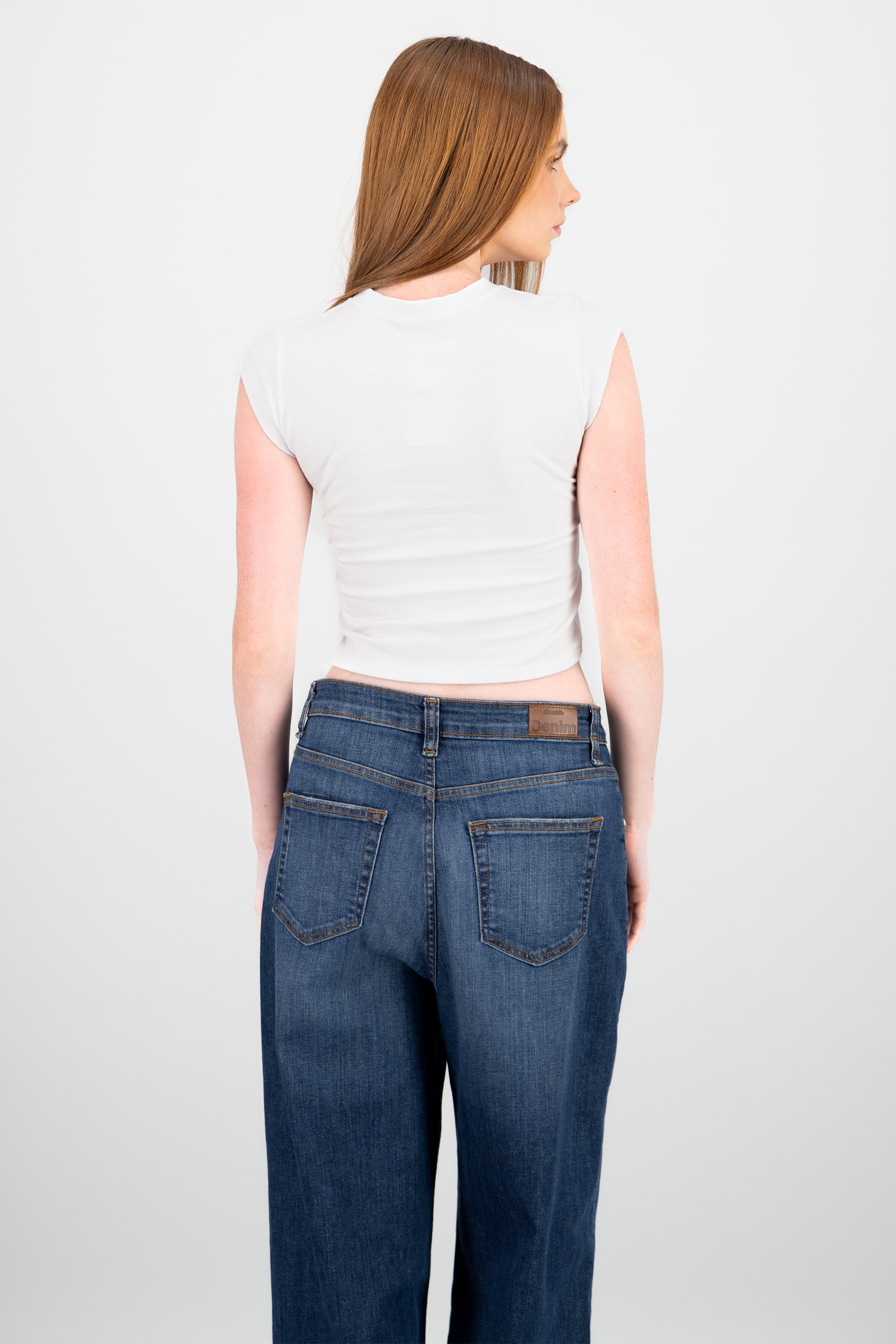 Playera espampado oso vaquero BLANCO