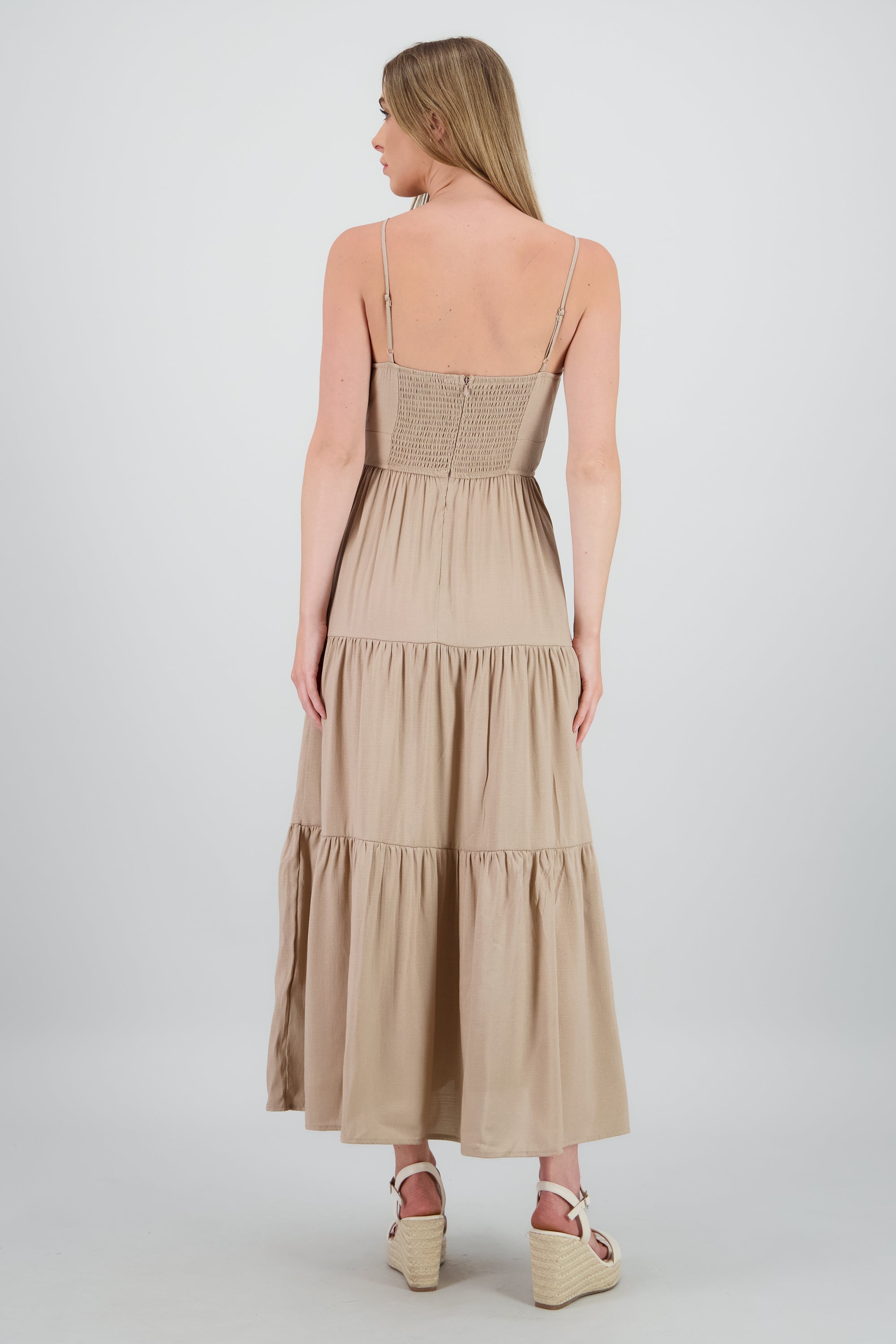 Vestido maxi tirantes TAN