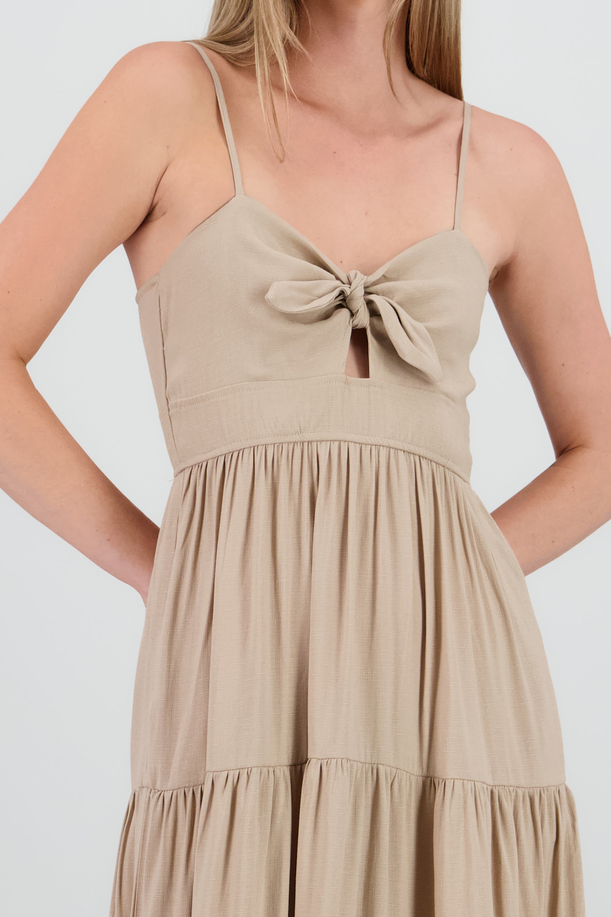 Vestido maxi tirantes TAN