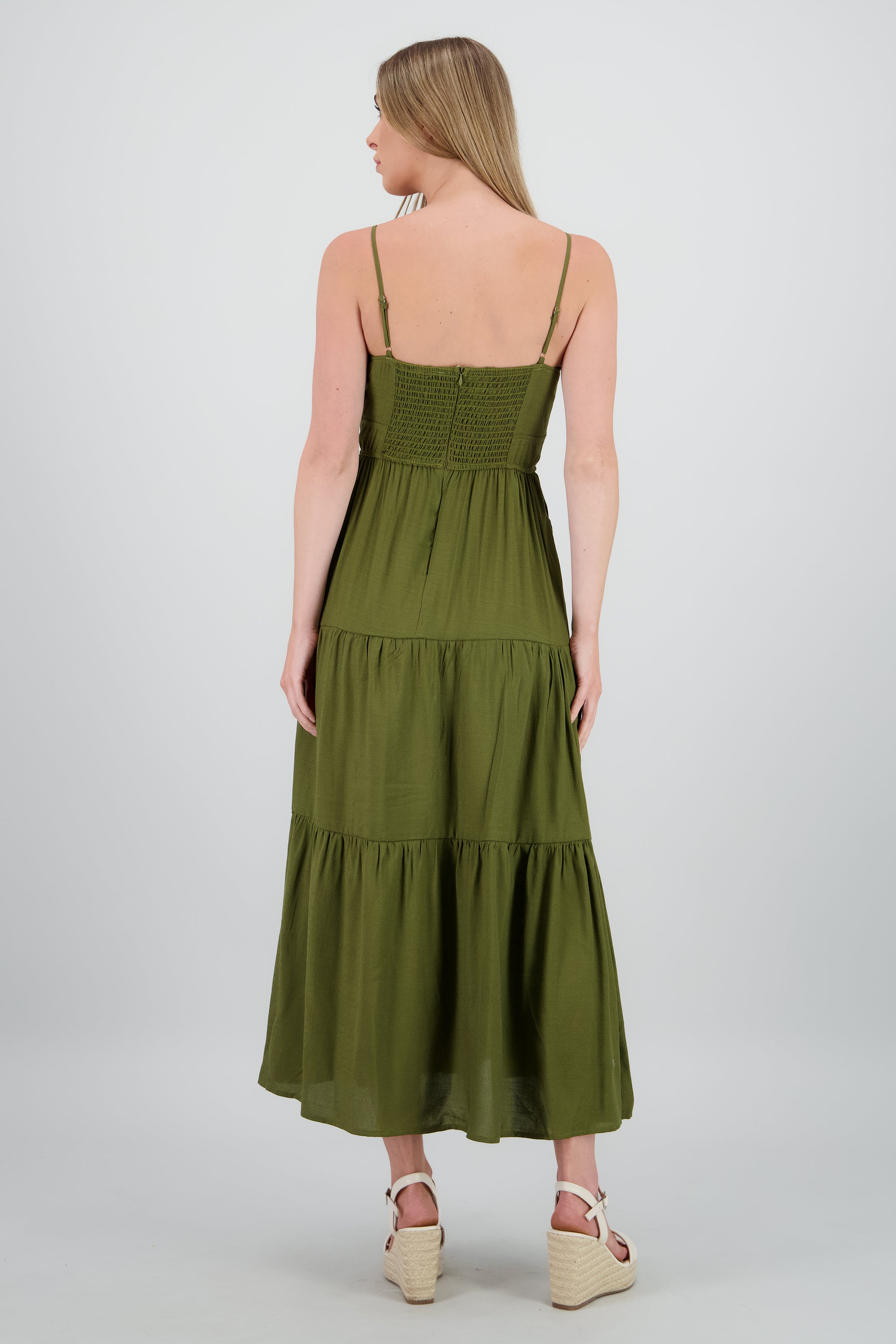 Vestido maxi tirantes OLIVO