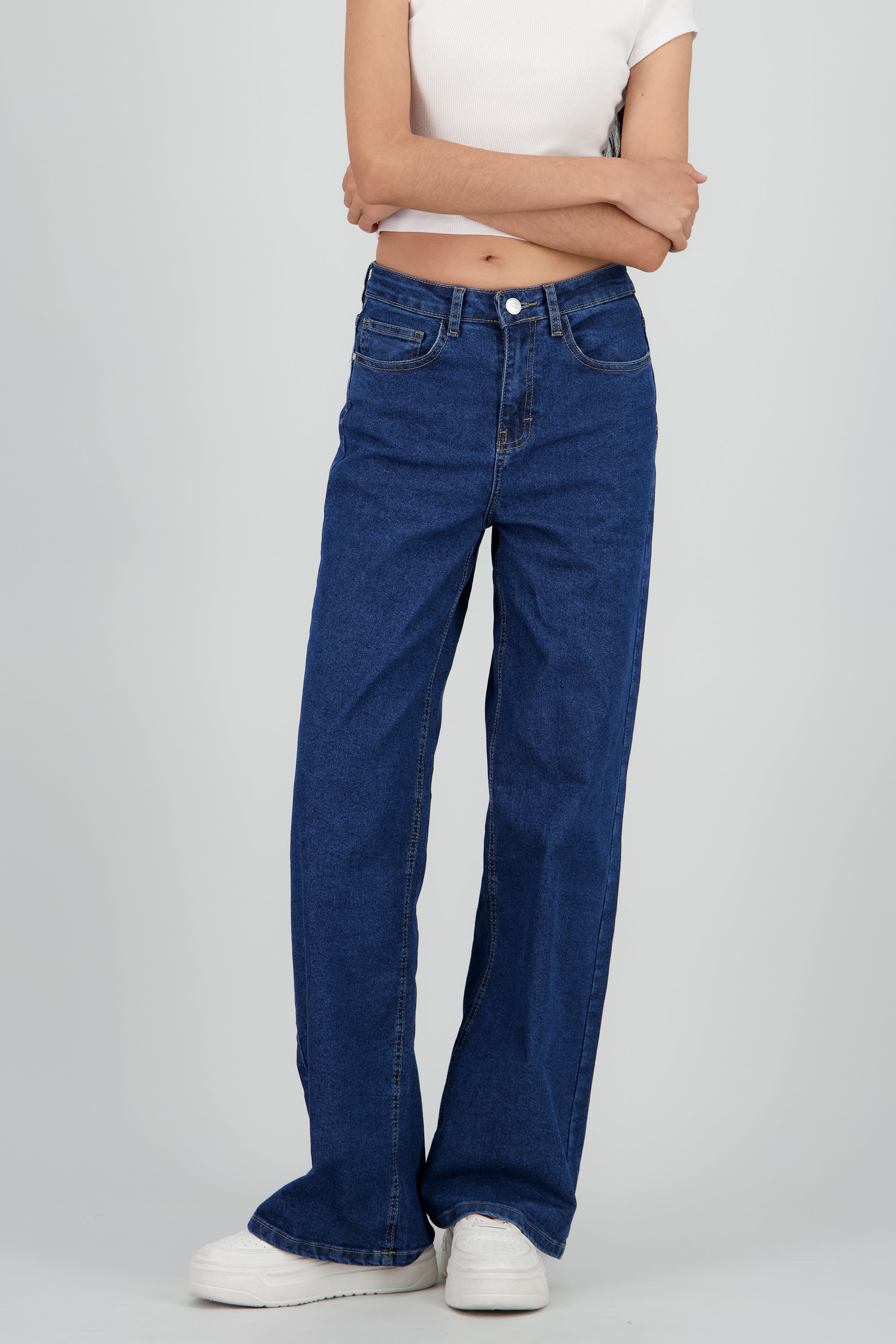 Jeans wide leg amplios DARK WASH