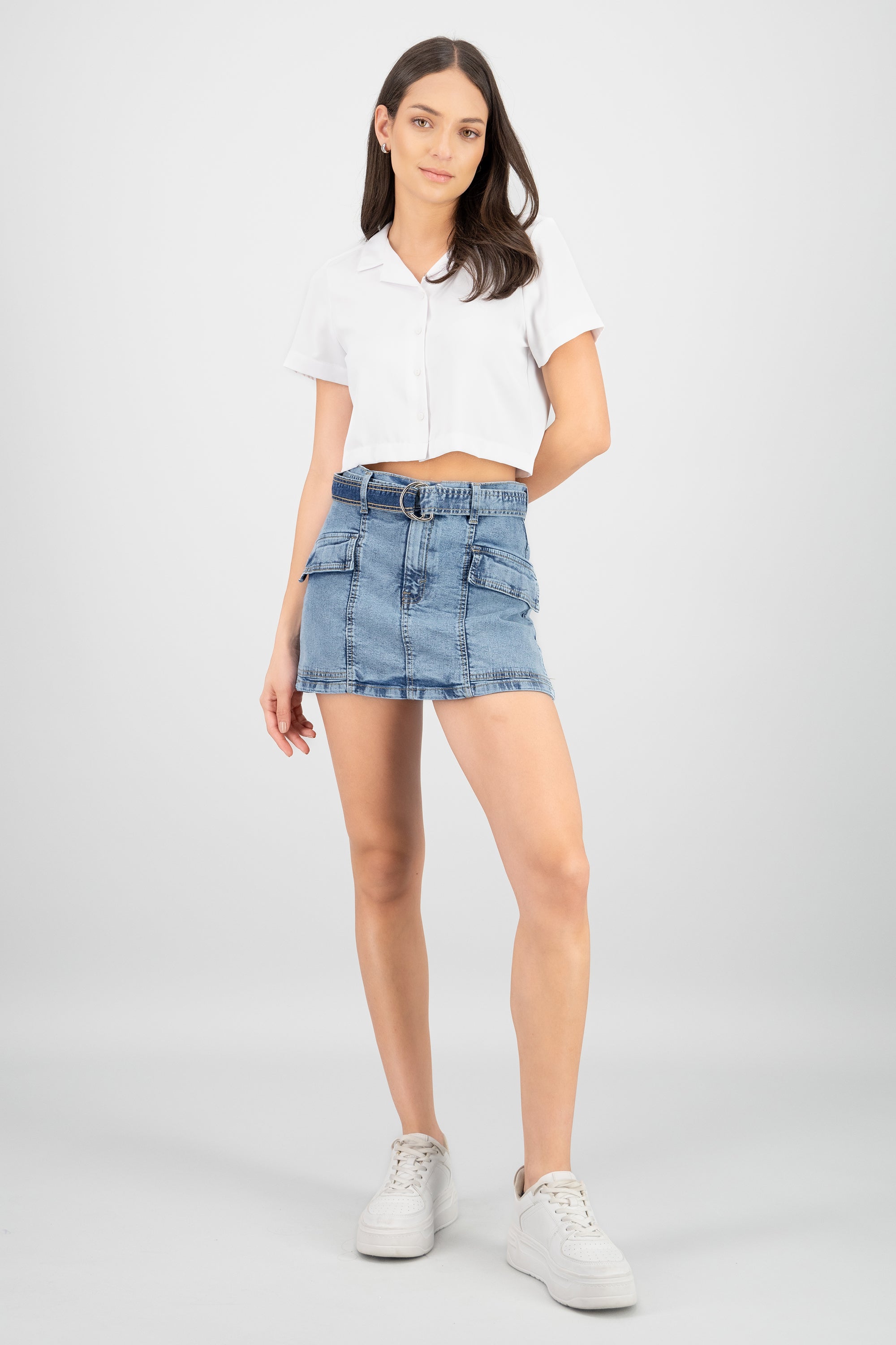 Falda short cinto 2 bolsas ACID MEDIO
