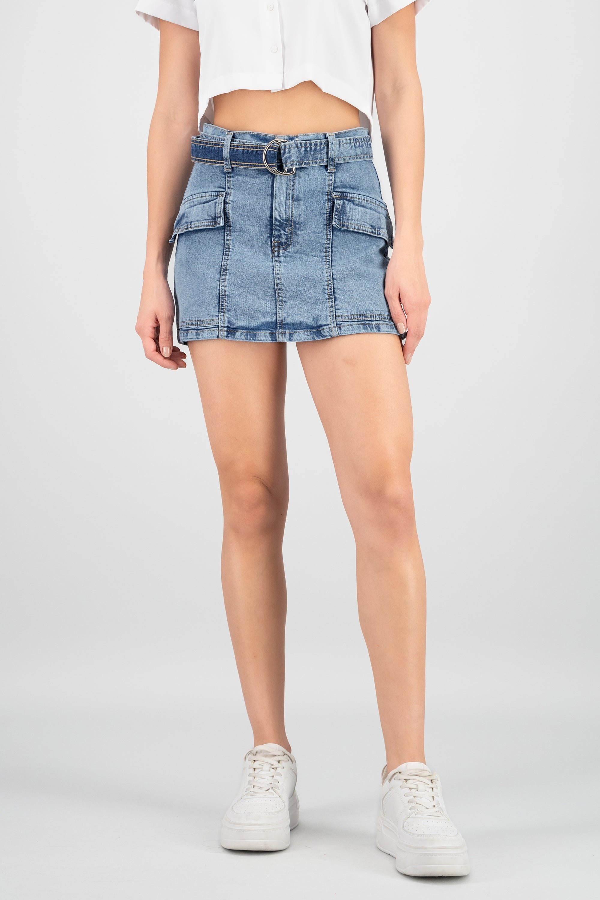 Falda short cinto 2 bolsas ACID MEDIO